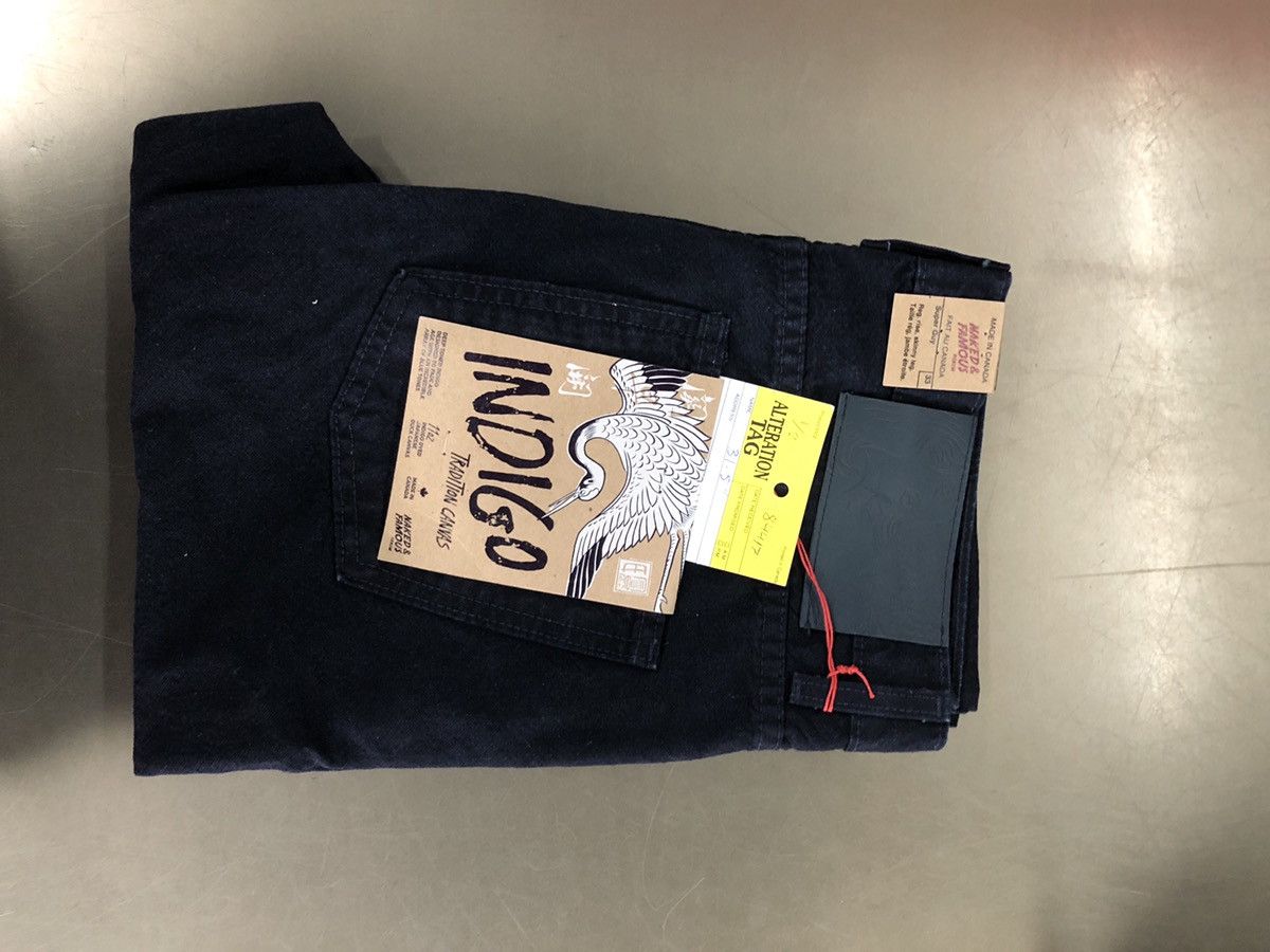 image of Naked Famous Indigo Tradition Canvas Super Guy 33 227, Men's