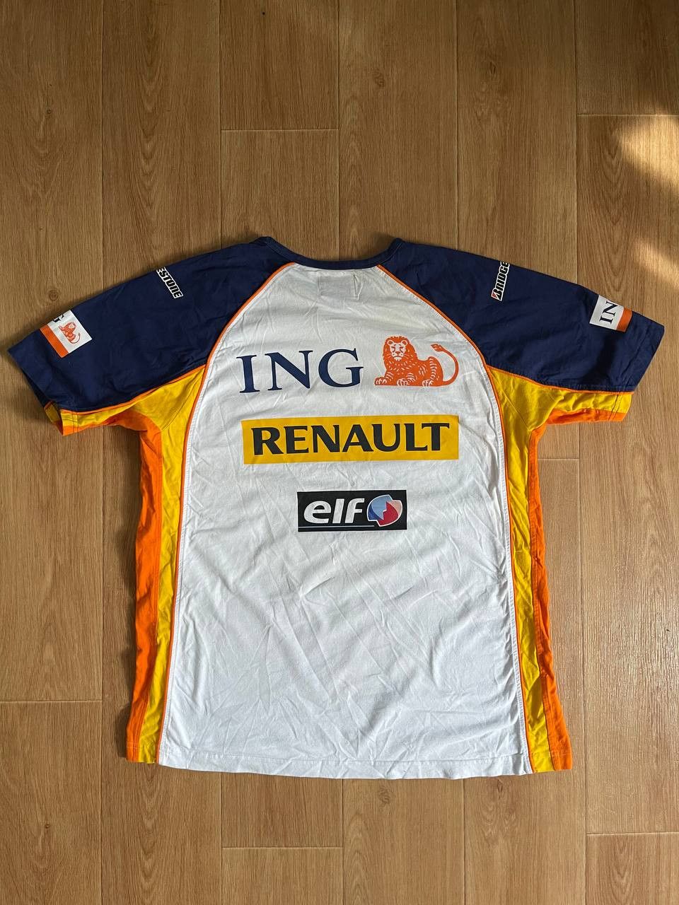 Vintage Renault F1 team t-shirt ING elf Bridgestone Size US XL / EU 56 / 4 - 12 Thumbnail