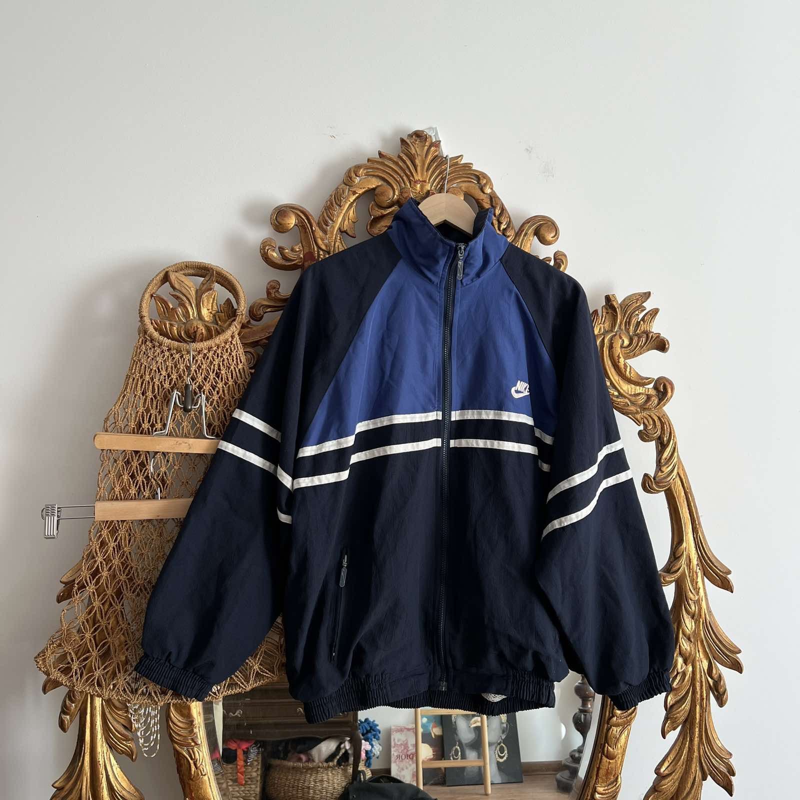 Nike × Vintage Vintage 90s Nike embroidered big swoosh split windbreaker Size US M / EU 48-50 / 2 - 2 Thumbnail
