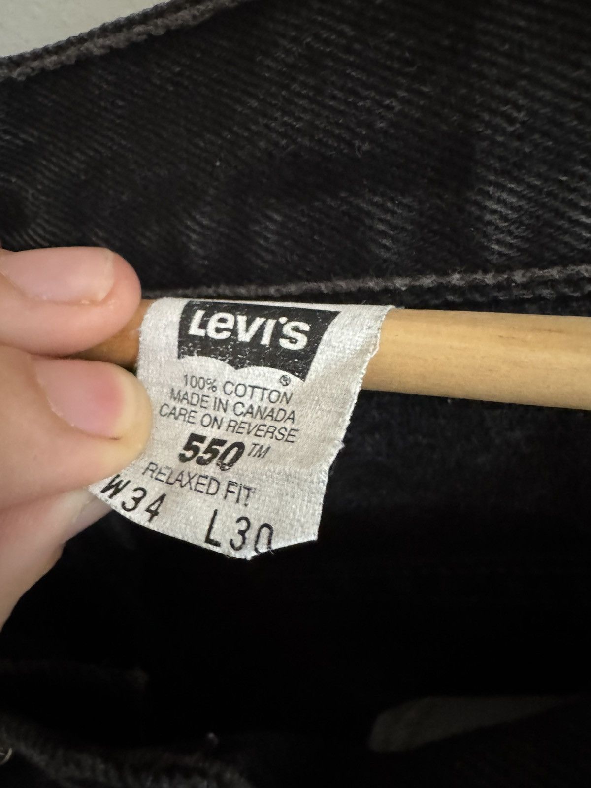 Levi's × Vintage Black 505 made in Canada Size US 34 / EU 50 - 2 Thumbnail