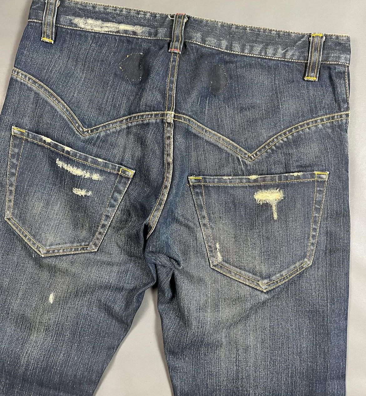Issey Miyake 2000s Sunaokuwahara Distressed Western Wash Jeans y2k Lgb Size US 33 - 5 Thumbnail