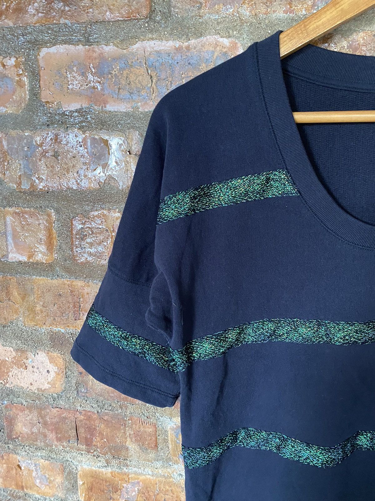 Dries Van Noten Embroidered green stripes sweat cotton 3/4 sleeves Size US S / EU 44-46 / 1 - 6 Thumbnail