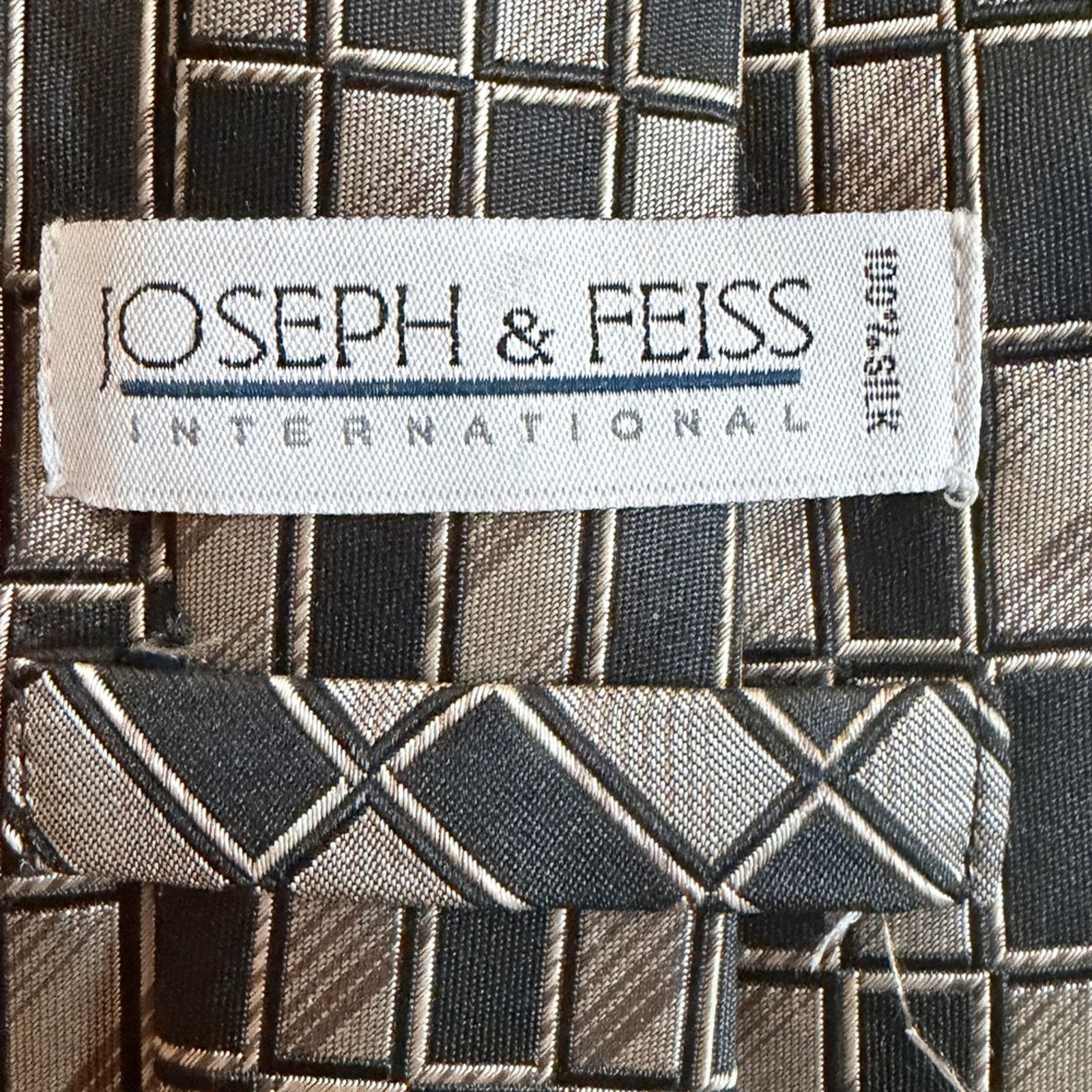 Joseph & Feiss Joseph & Feiss Vintage 100% silk neck tie geometric Size ONE SIZE - 5 Thumbnail