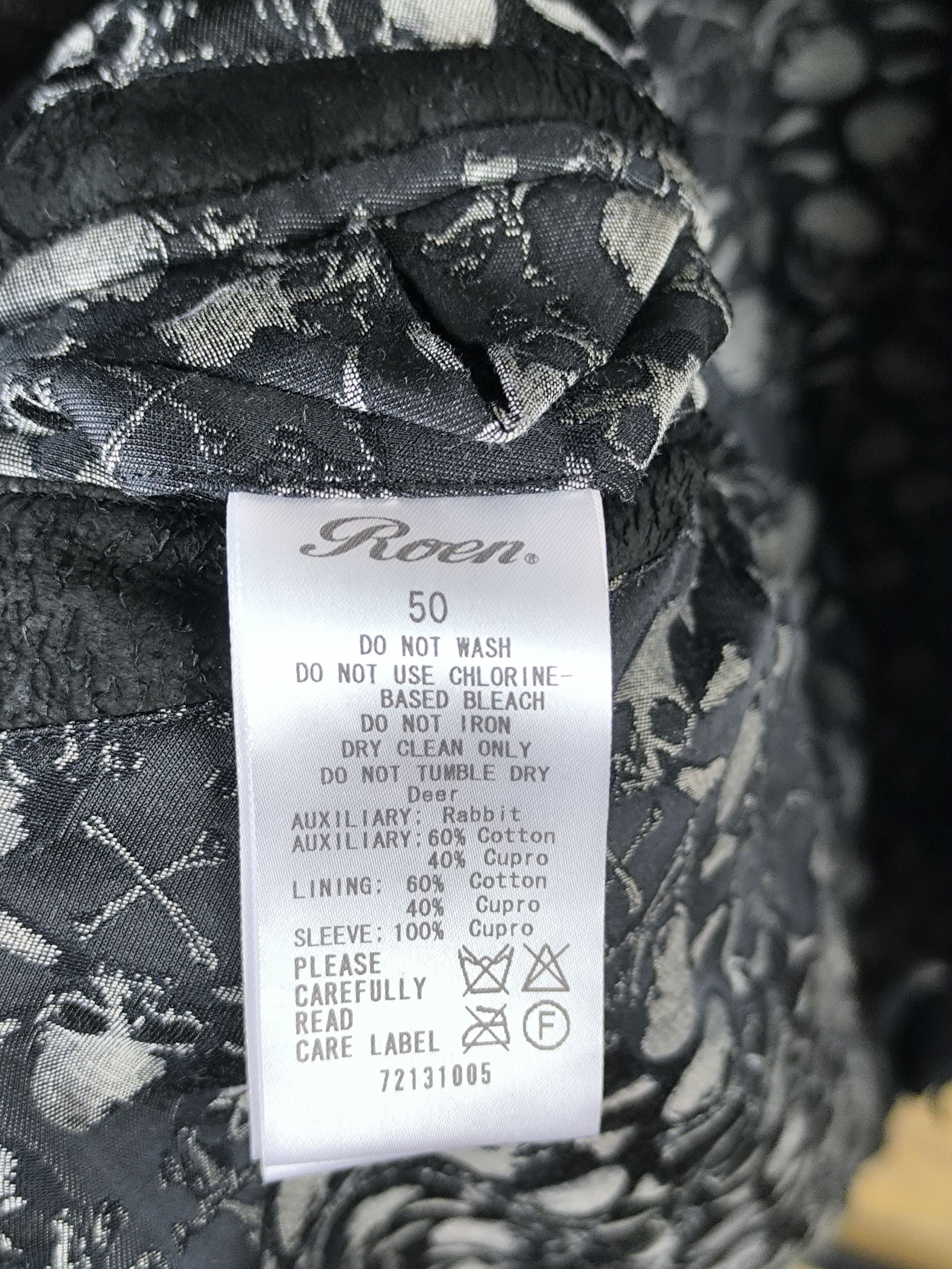 Roen roen by hiromu takahara distressed deer & rabbit fur coat Size US M / EU 48-50 / 2 - 8 Thumbnail