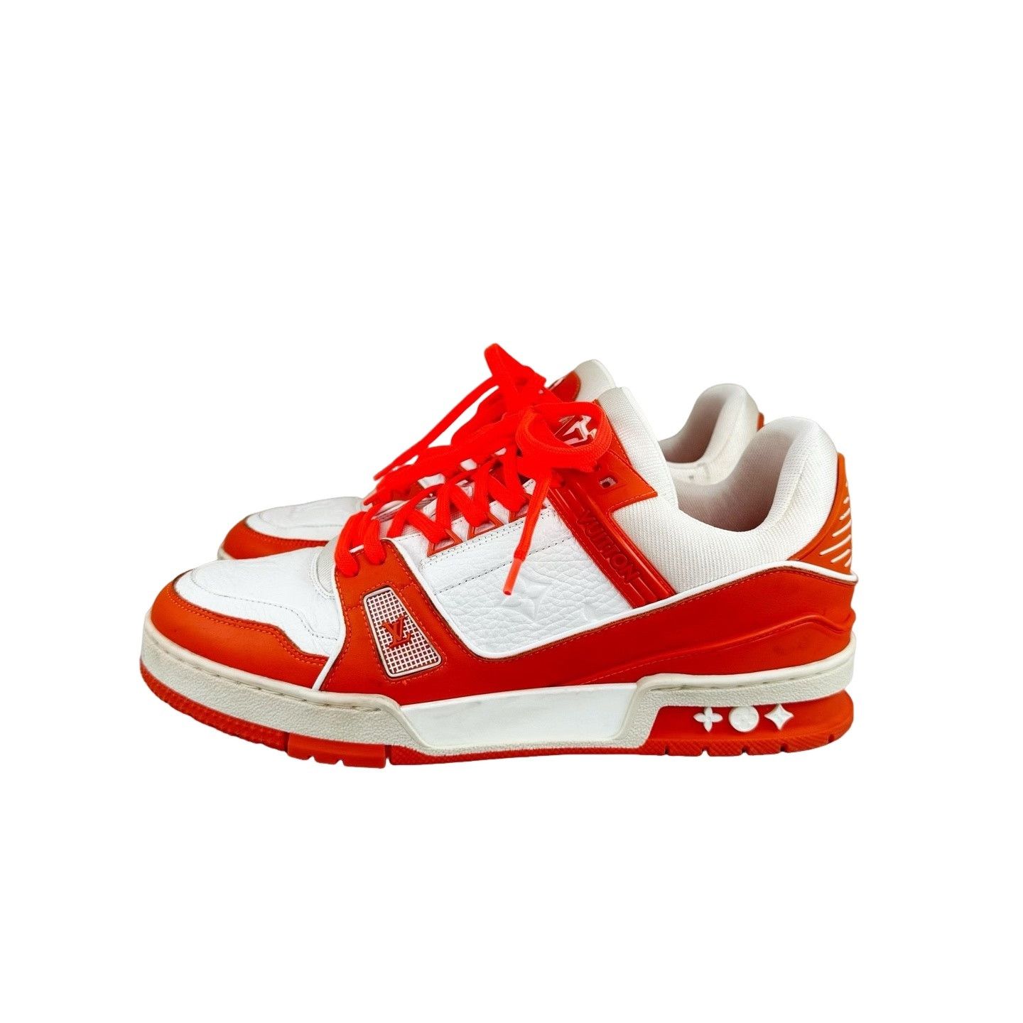 Louis Vuitton Louis Vuitton Orange White Trainer Sneakers 7 Size US 8 / EU 41 - 1 Thumbnail