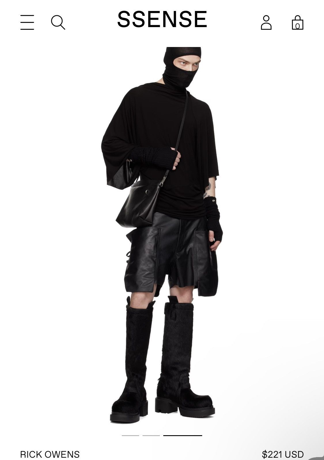 KK012409 RICK OWENS / マスク Rick Owens】デザイン性と機能性を兼ね備えたファッショナブルな