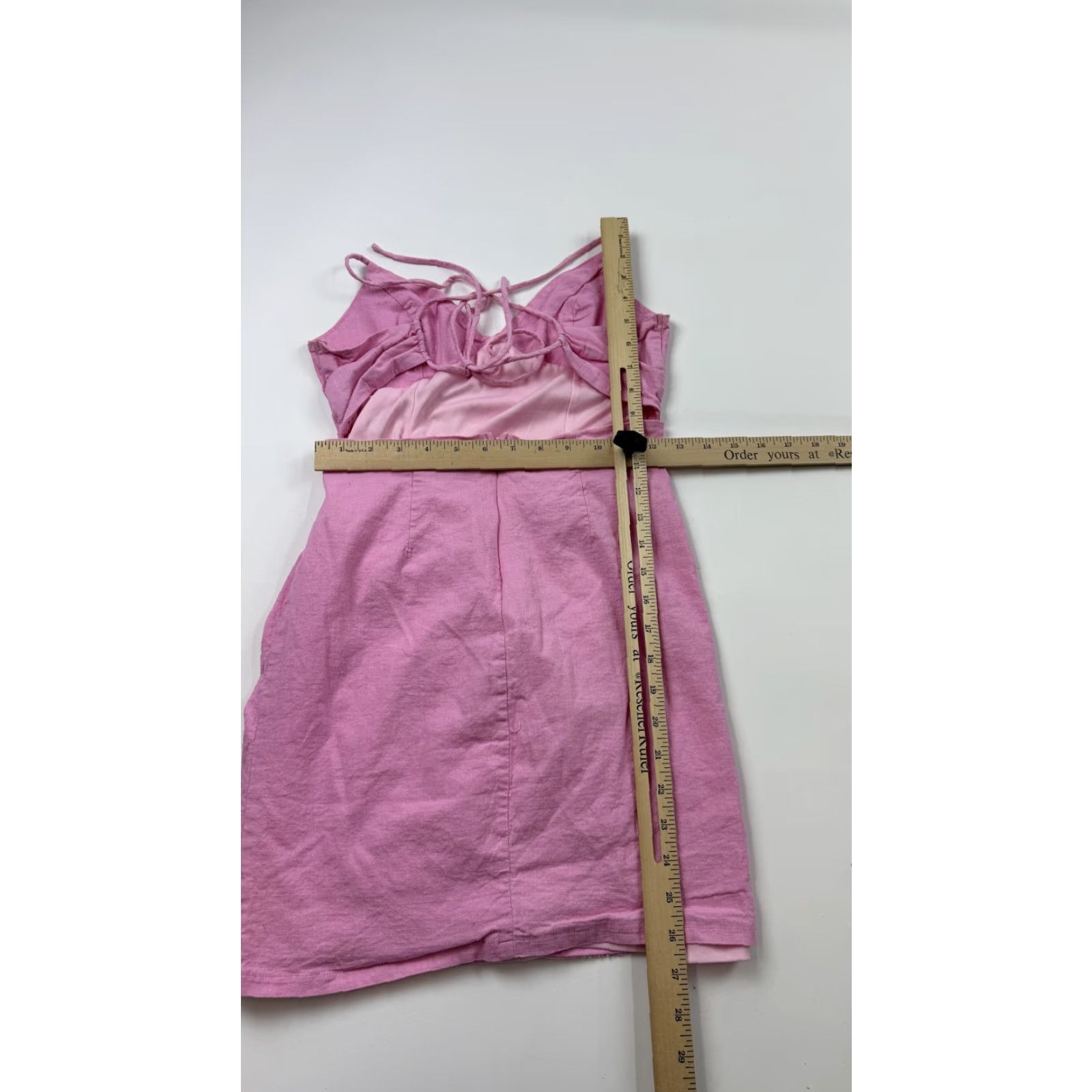 PRINCESS POLLY Princess Polly Dress Womens 8 Pink Ruched Mini Spaghetti Strap Lined Bodycon Dress Size M / US 6-8 / IT 42-44 - 6 Thumbnail