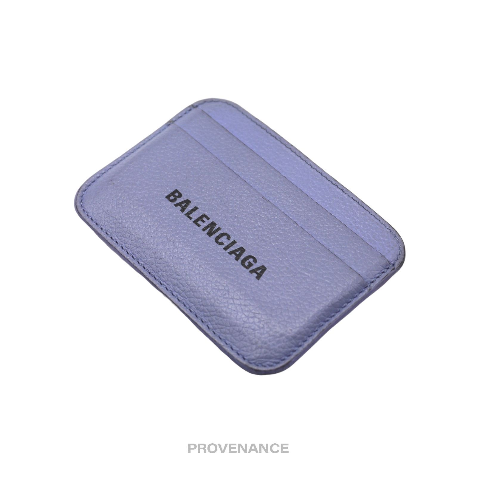 Balenciaga 🔴 Balenciaga Logo Card Holder Wallet - Powder Blue Leather Size ONE SIZE - 5 Thumbnail