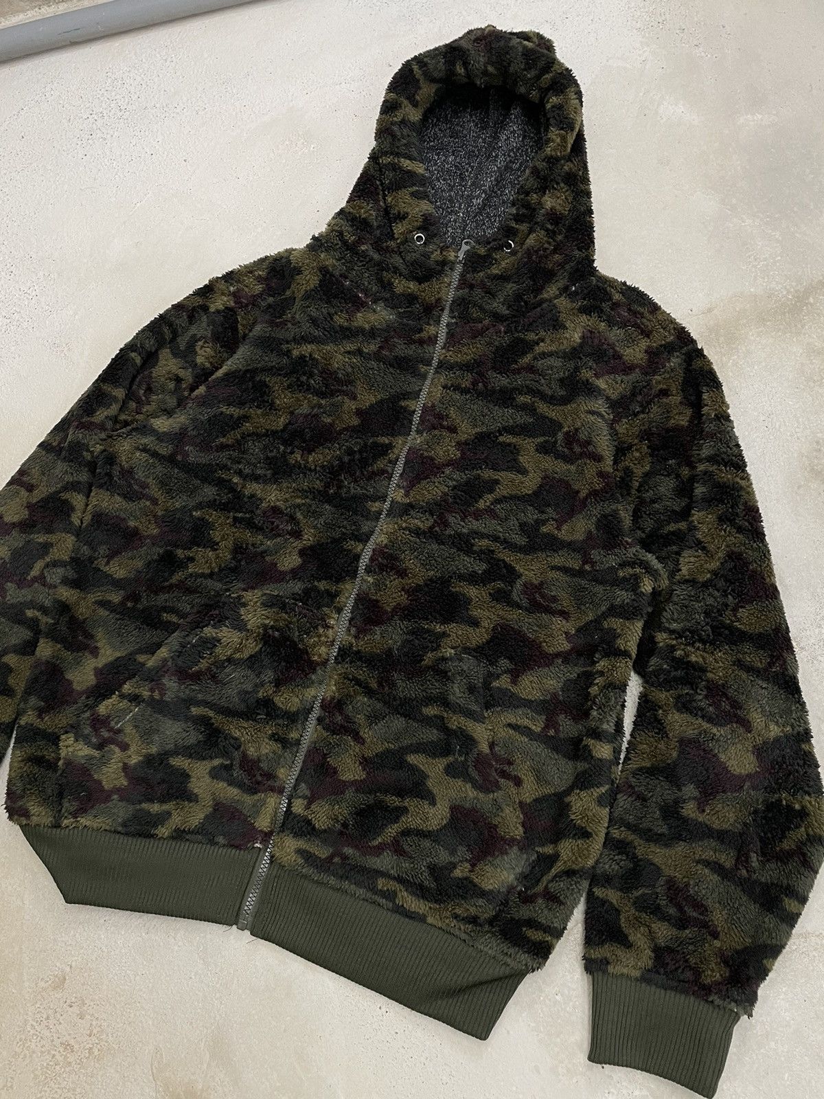 Japanese Brand Authentic Natural Garment Army Digital Fleece Hoodie AW Size US L / EU 52-54 / 3 - 3 Thumbnail