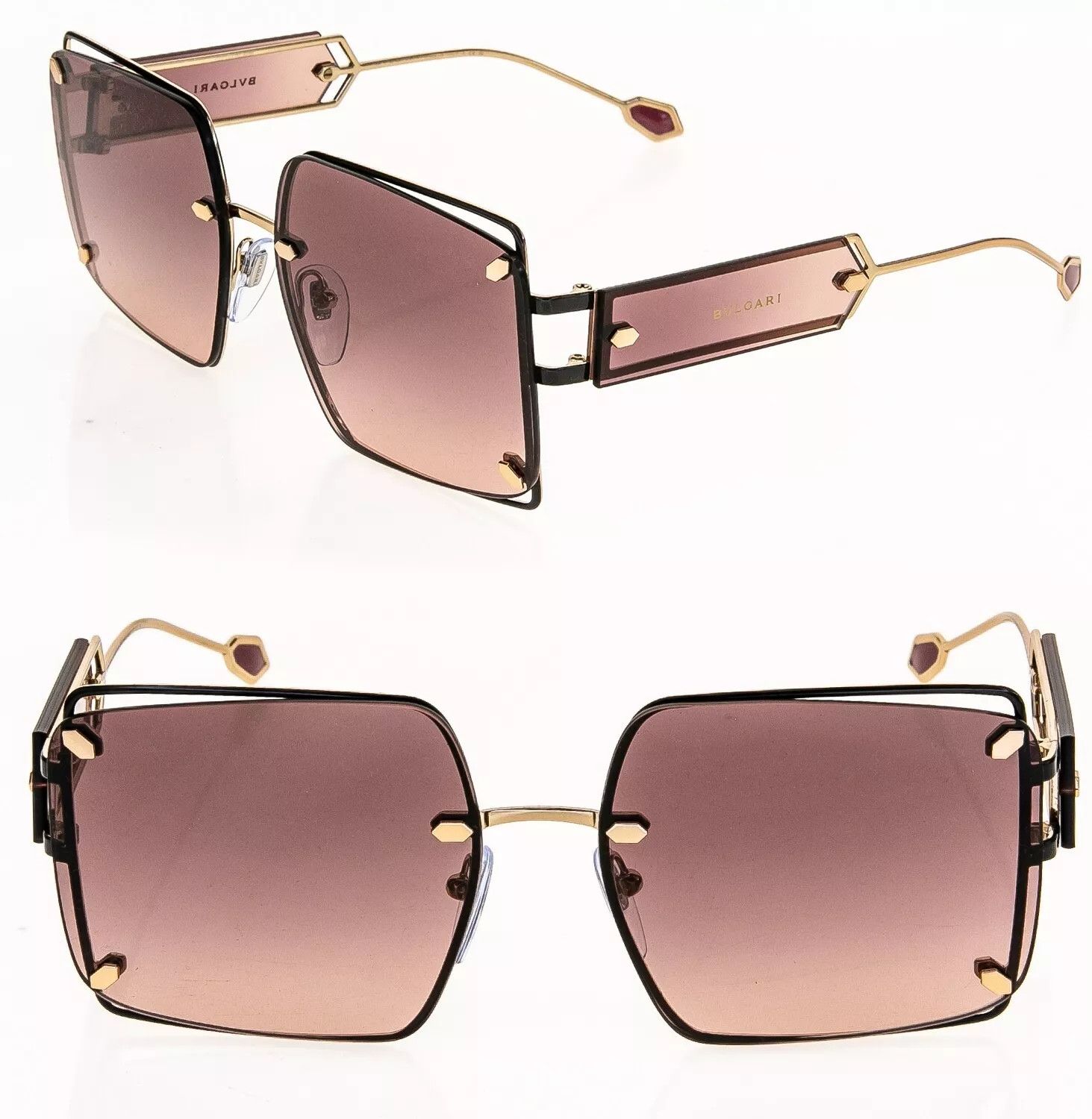 image of Bvlgari Serpenti Bv6171 Rose Gold Pink Sunglass 6171 in Rose Gold Pink Red, Women's