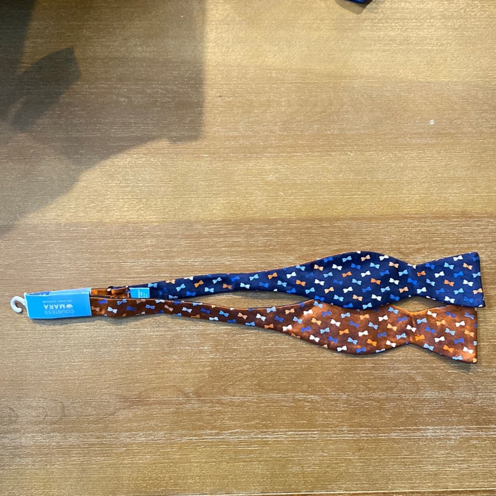 Countess Mara Countess Mara orange blue bow tie silk blend formal Size ONE SIZE - 2 Thumbnail