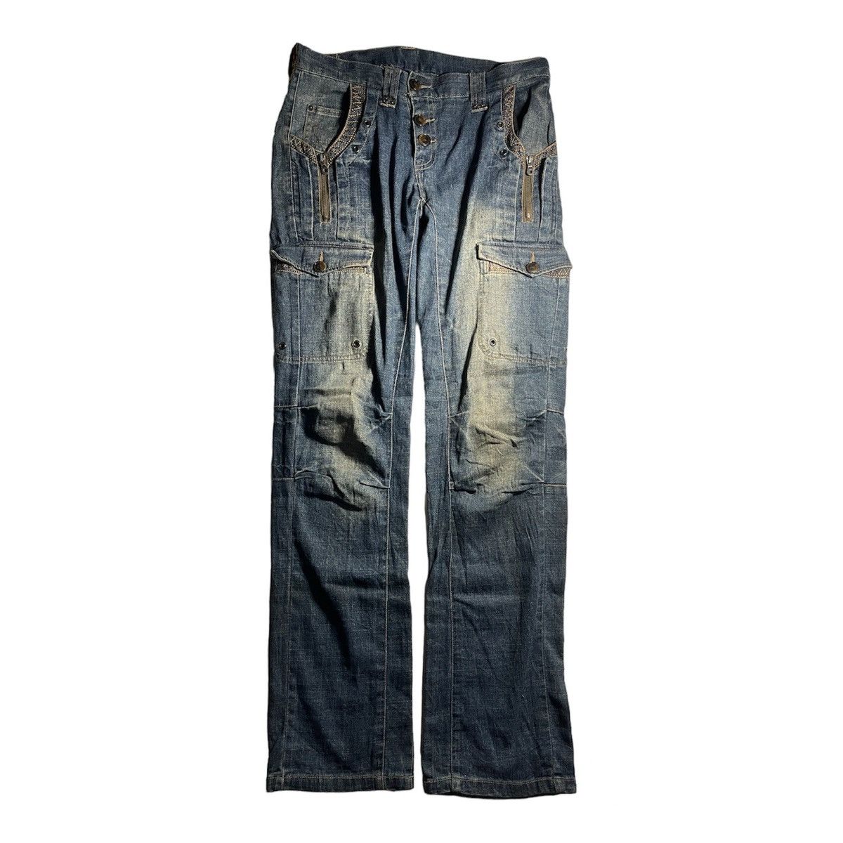 Japanese Brand PPFM Jeans Multipocket Rock Tactical Style Size US 33 - 1 Thumbnail