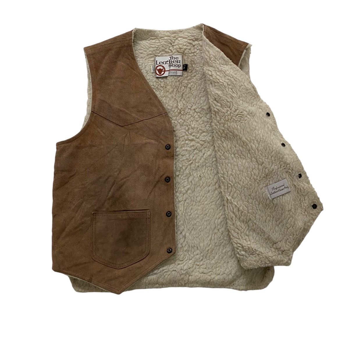 Sears ☀️Vintage Sears brown suede leather vest size M Size US M / EU 48-50 / 2 - 7 Thumbnail