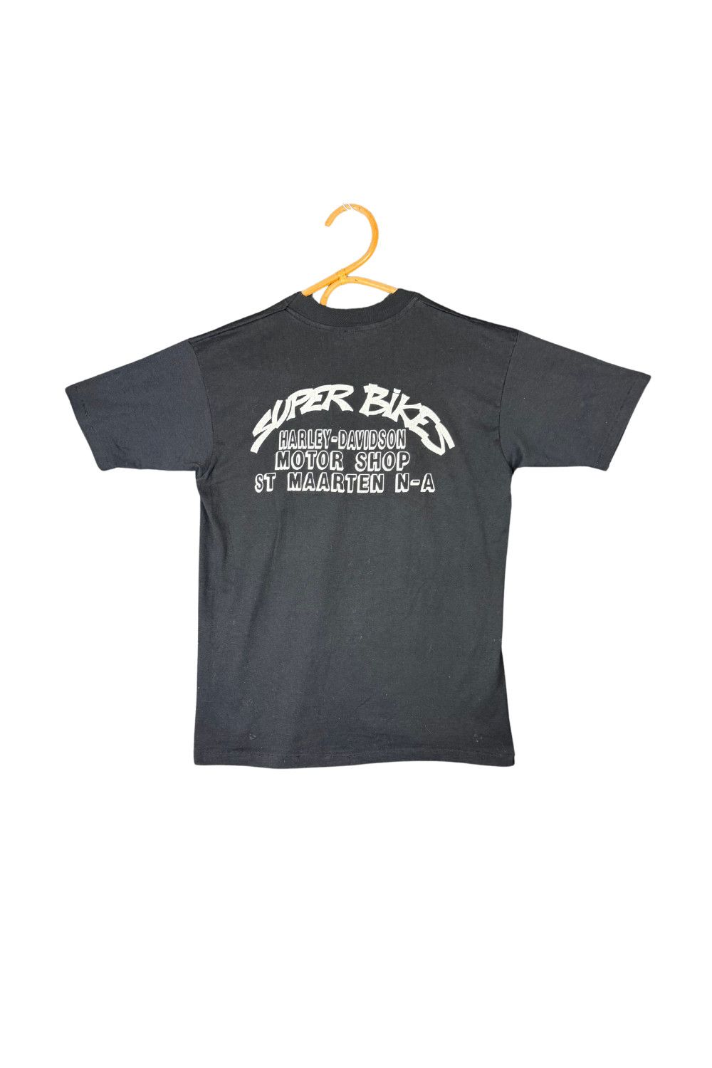 Harley Davidson Late 80s Harley-Davidson St Maarten Biker Tee USA Single Size US M / EU 48-50 / 2 - 2 Thumbnail