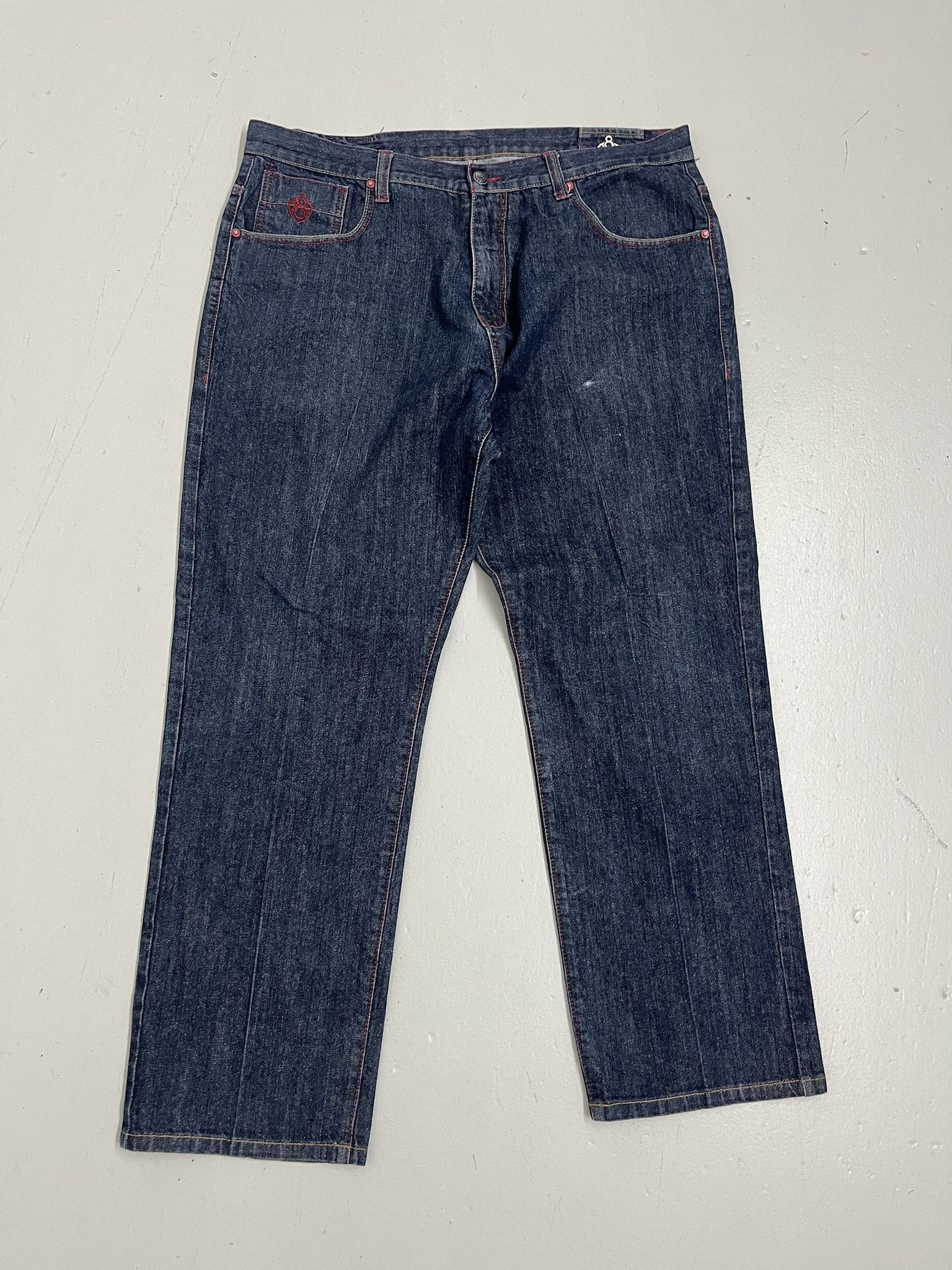 Vintage Vintage 90s Denim Y2K Dark Wash 8732 Baggy Jeans Size 42 Size US 42 / EU 58 - 1 Thumbnail