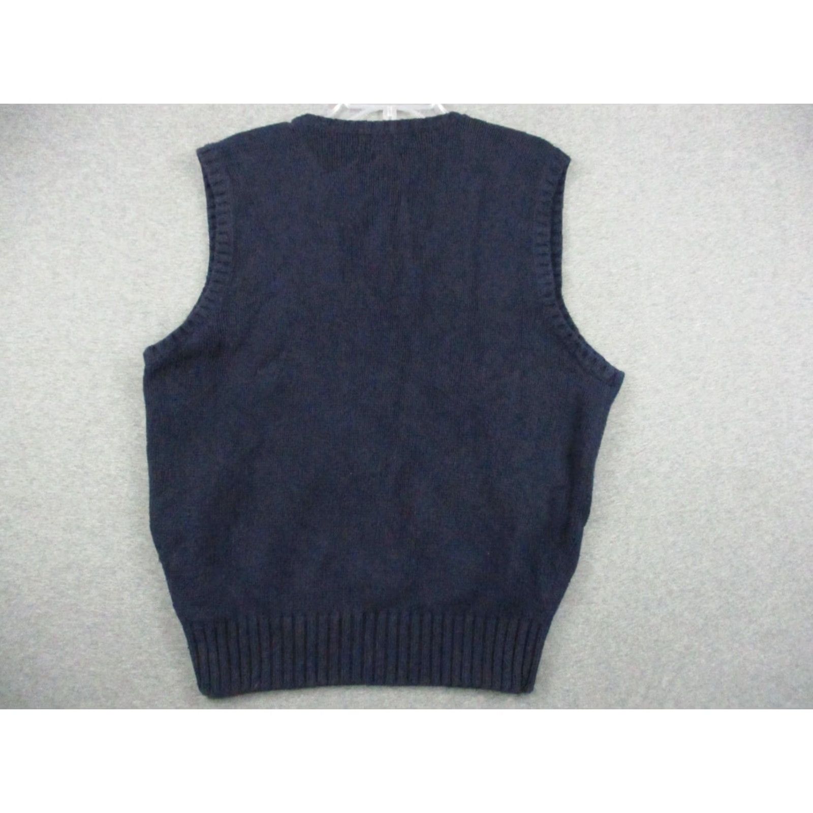 Ralph Lauren VINTAGE Polo Ralph Lauren Sweater Vest Large Navy V Neck Red Pony Mens Vest 90s Size US L / EU 52-54 / 3 - 5 Thumbnail