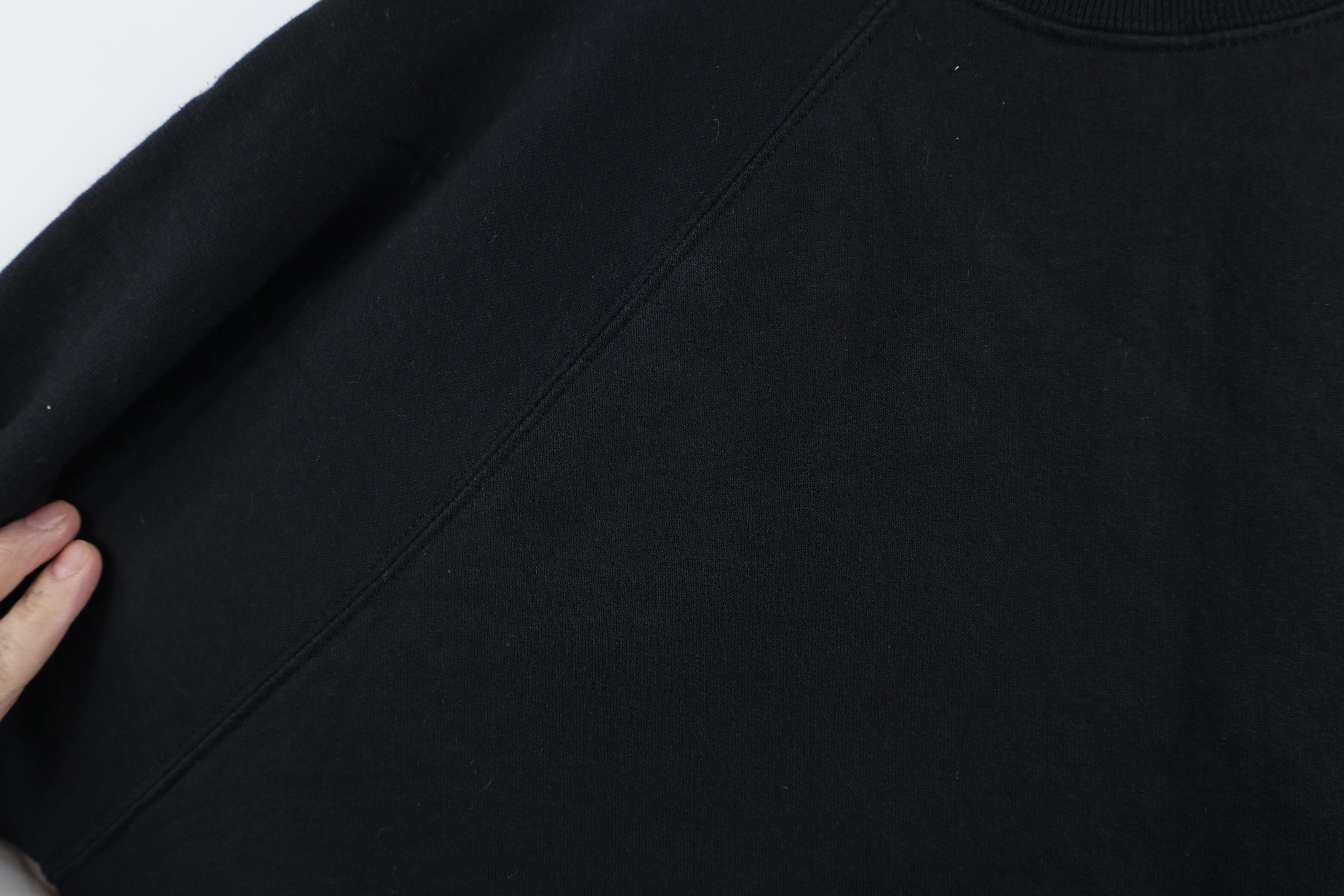 Vintage Vintage 90s Streetwear Faded Blank Crewneck Sweatshirt Black Size XL / US 12-14 / IT 48-50 - 7 Thumbnail