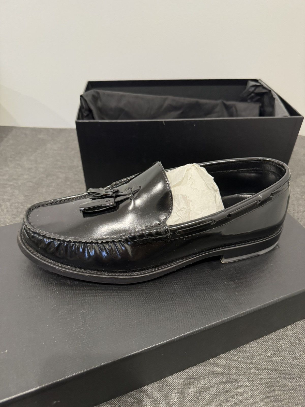 Saint Laurent Paris Saint Laurent Black Tassle Moccasters Size US 8 / EU 41 - 4 Thumbnail
