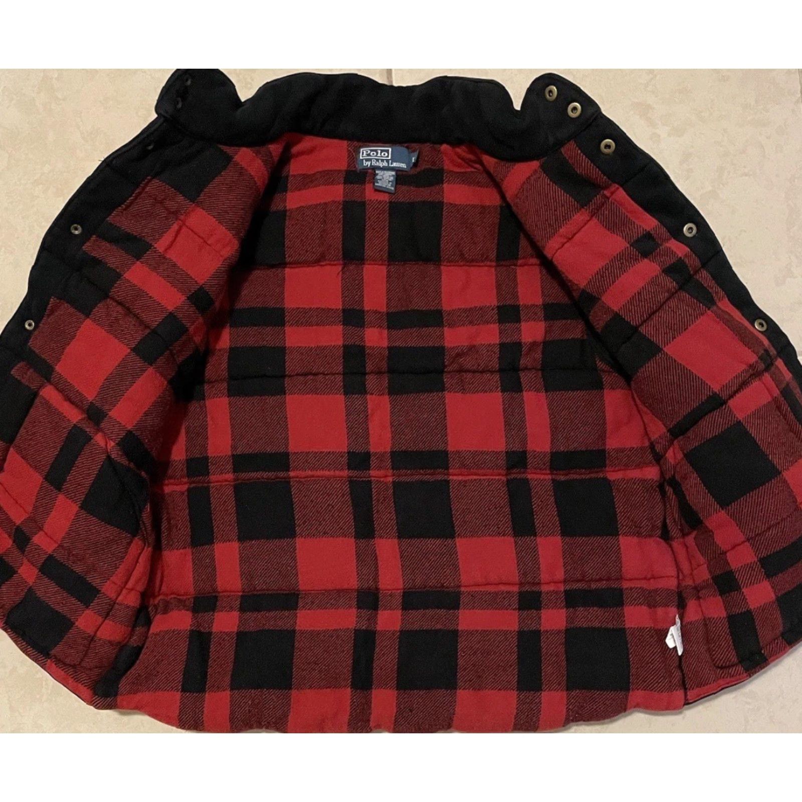Polo Ralph Lauren VINTAGE Polo Ralph Lauren Puffer Vest Shirt Mens M Black Quilted Lined Buffalo Plaid 90s Retro Polo Ralph Lauren Sport Size US M / EU 48-50 / 2 - 2 Thumbnail