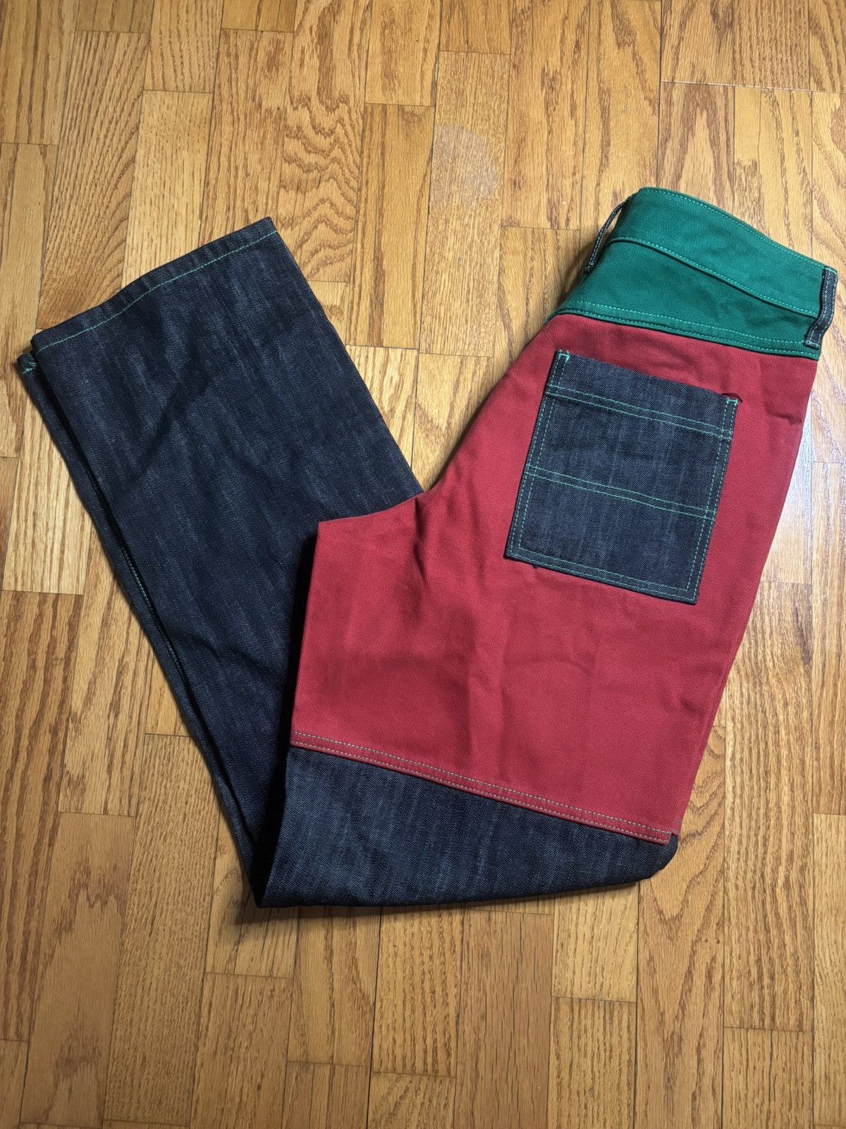 Cross Colours Cross Colours Colorblock Denim Pants Size US 32 / EU 48 - 3 Thumbnail
