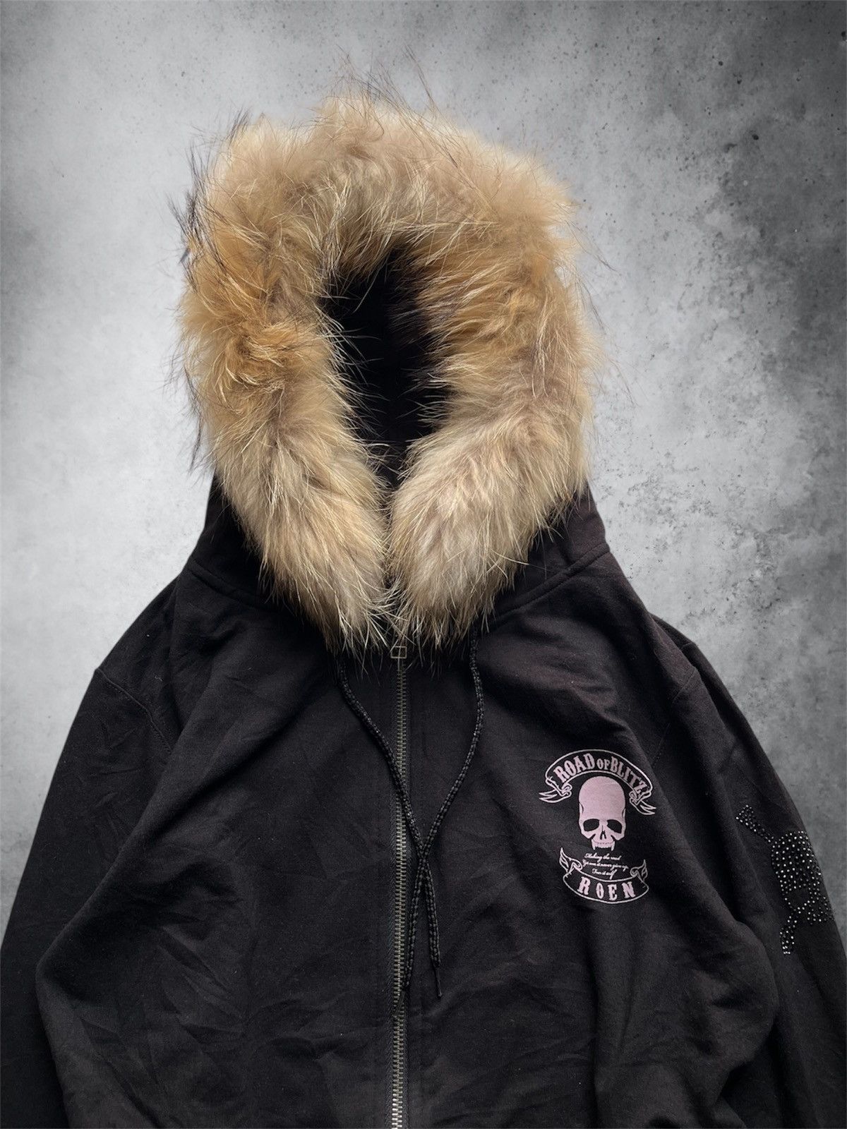Roen 2000s Roen faux fur skull black vkei hoodie Size US M / EU 48-50 / 2 - 4 Thumbnail
