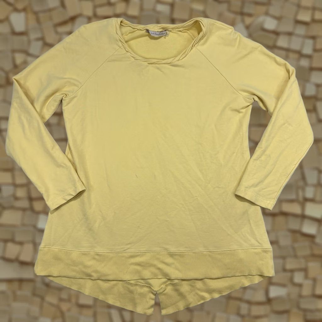 Soft Surroundings Soft Surroundings Women's Long Sleeve Tunic Sweater Yellow Knit Casual Pullover Size L Size L / US 10 / IT 46 - 1 Thumbnail