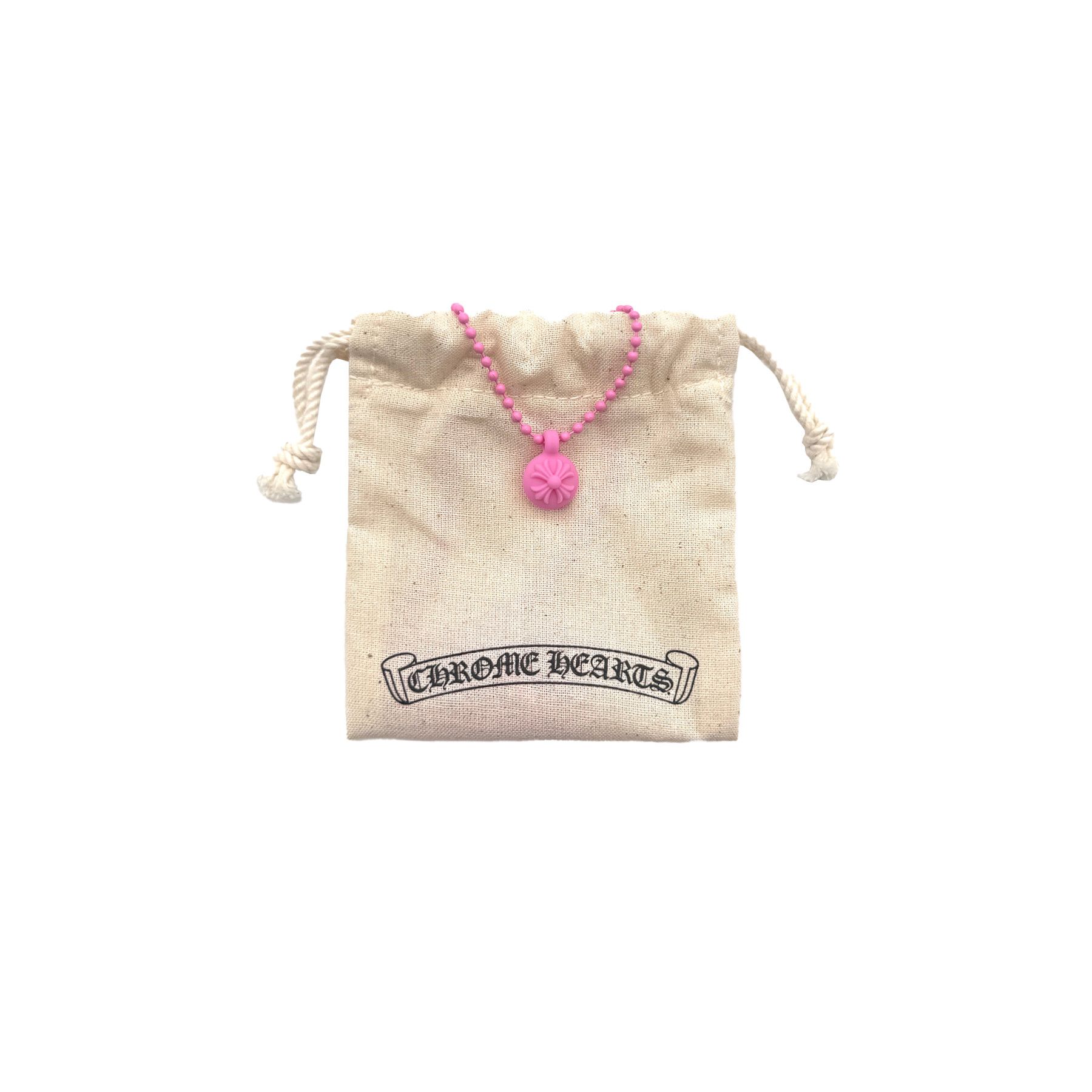 Chrome Hearts Chrome Hearts Resin Cross Pendant Ball Chain Pink Necklace Size ONE SIZE - 3 Thumbnail
