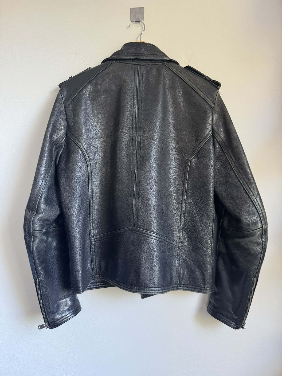 Vintage Vintage trashed 80s slim biker jacket Size US M / EU 48-50 / 2 - 2 Thumbnail