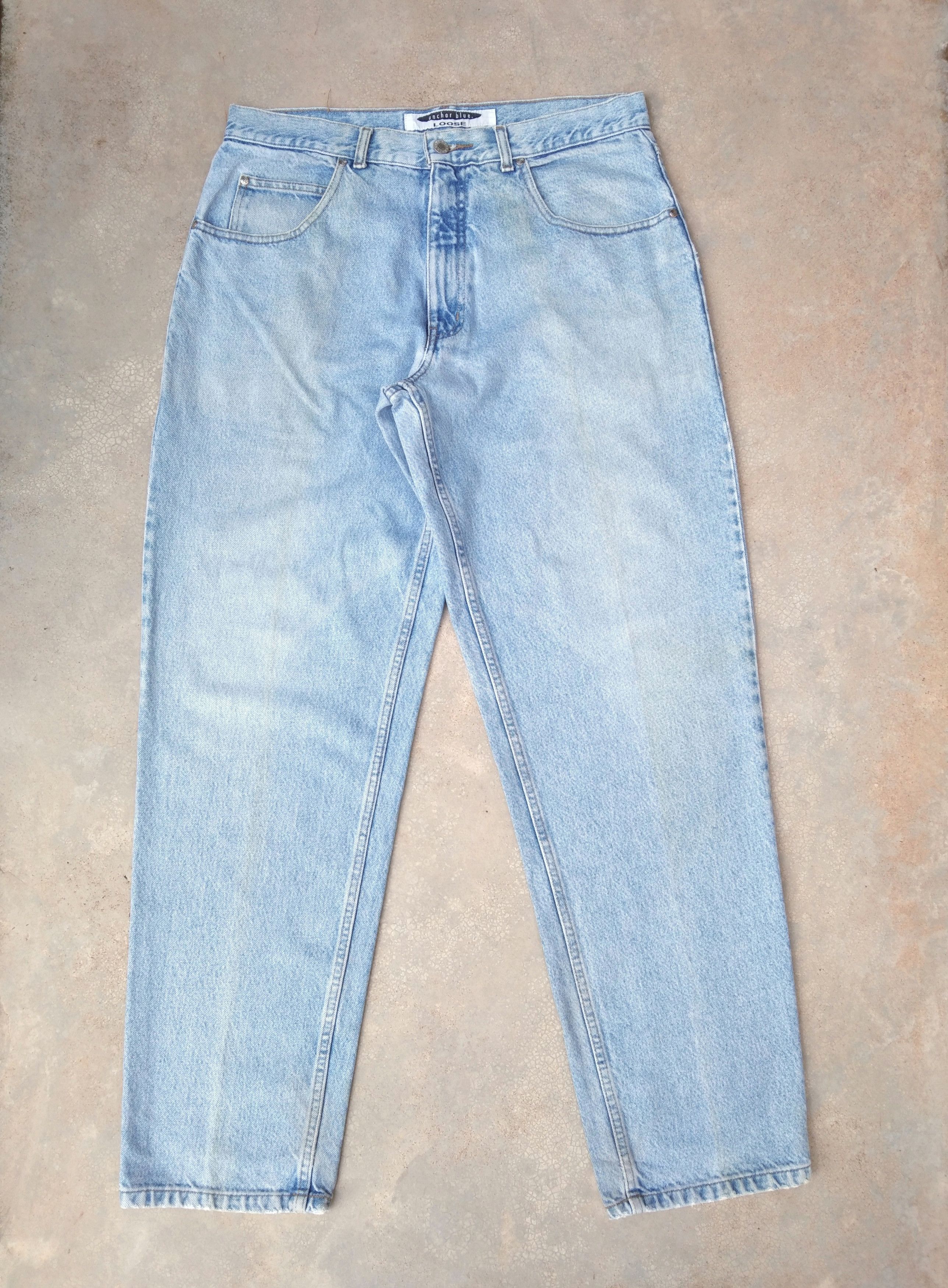 Anchor Blue Vintage Y2k Anchor Blue Loose Baggy Jeans 36x34 Size US 36 / EU 52 - 1 Thumbnail