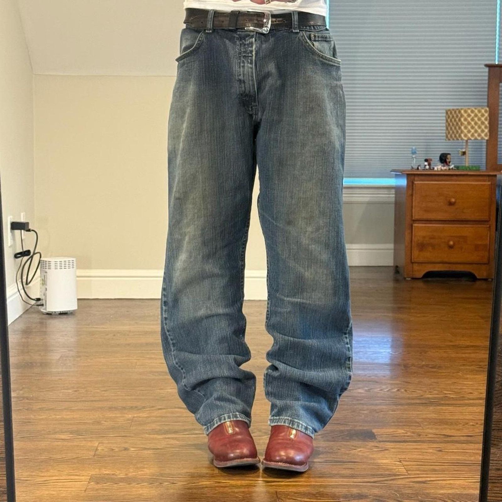 Blue Baggy Denim Anchor Blue Jeans Super Baggy Anchor Blue Nice 