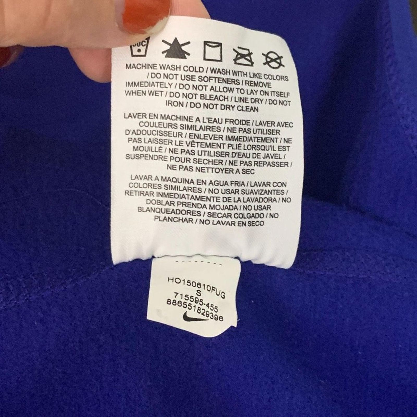 Nike Nike Just Do It Streetwear Blue Hoodie Small Therma Fit Size S / US 4 / IT 40 - 9 Thumbnail