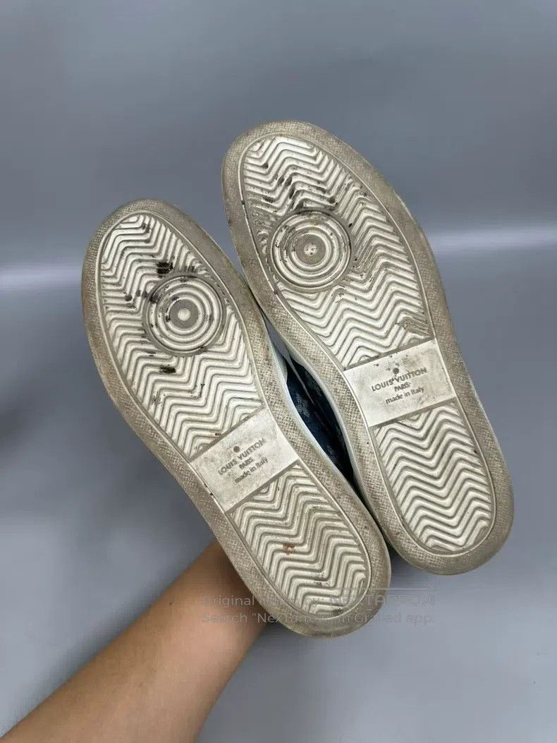 Louis Vuitton Louis Vuitton White and blue denim denim board shoes Size US 7 / EU 40 - 9 Thumbnail