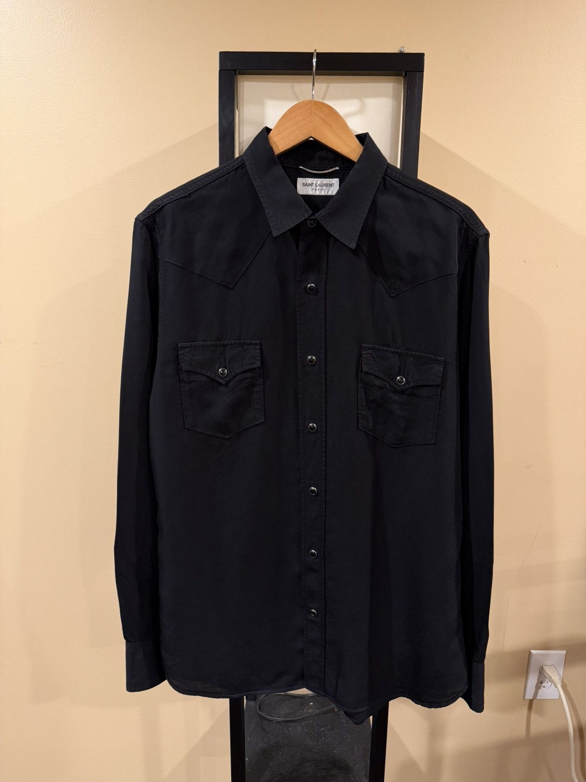 Saint Laurent Paris Saint Laurent x Hedi Western Black Button Up Shirt Size US XXL / EU 58 / 5 - 3 Thumbnail