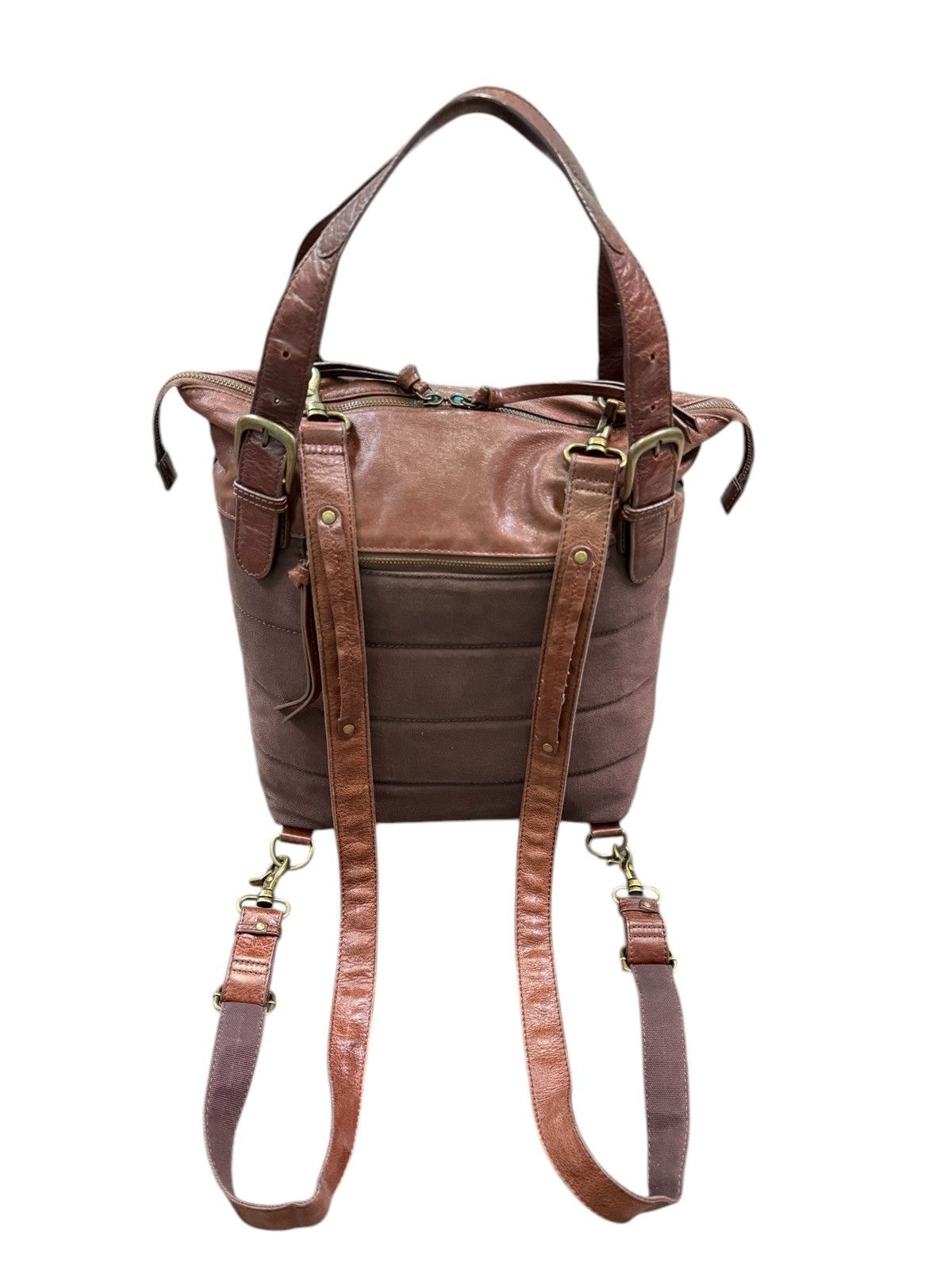 Leather DAKOTA CANVAS LEATHER 2 WAY SHOULDER BACKPACK Size ONE SIZE - 11 Thumbnail