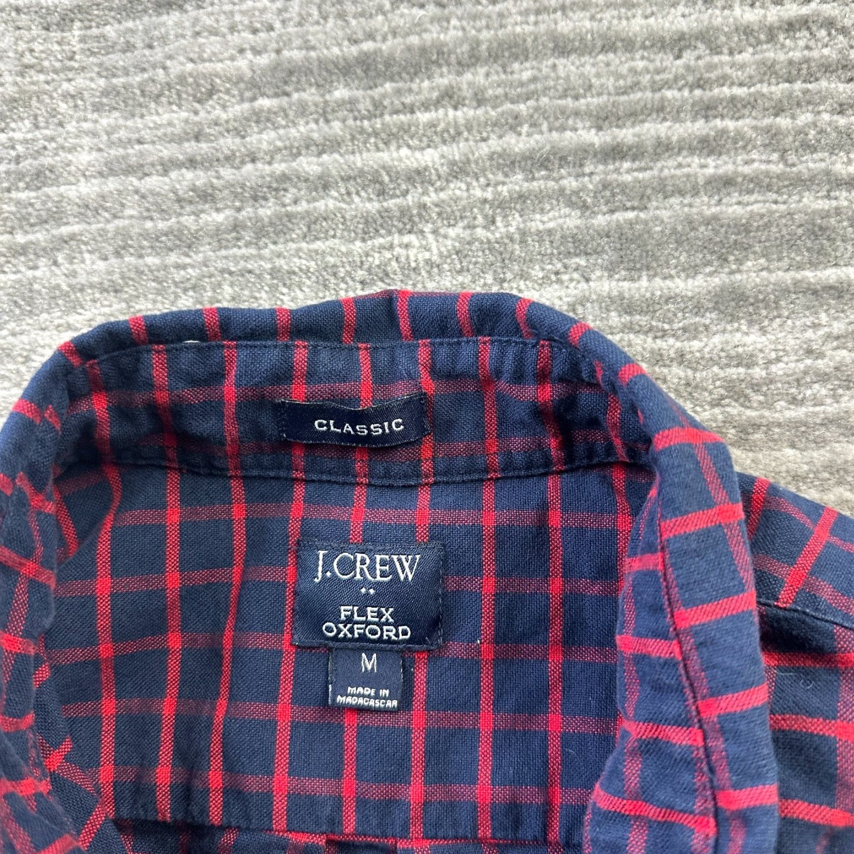 J.Crew J Crew Shirt Mens Medium Red Blue Plaid Button Up Flex Offord Size US M / EU 48-50 / 2 - 7 Thumbnail