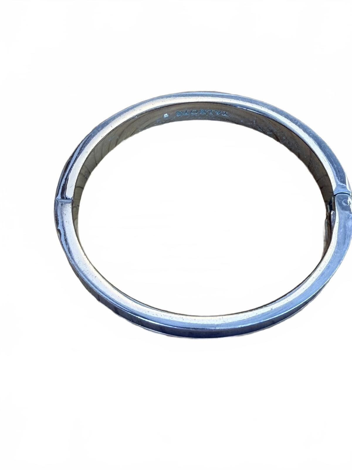 Talbots Vintage Talbots Blue Enamel Silver Tone Hinged Bangle Size ONE SIZE - 4 Thumbnail
