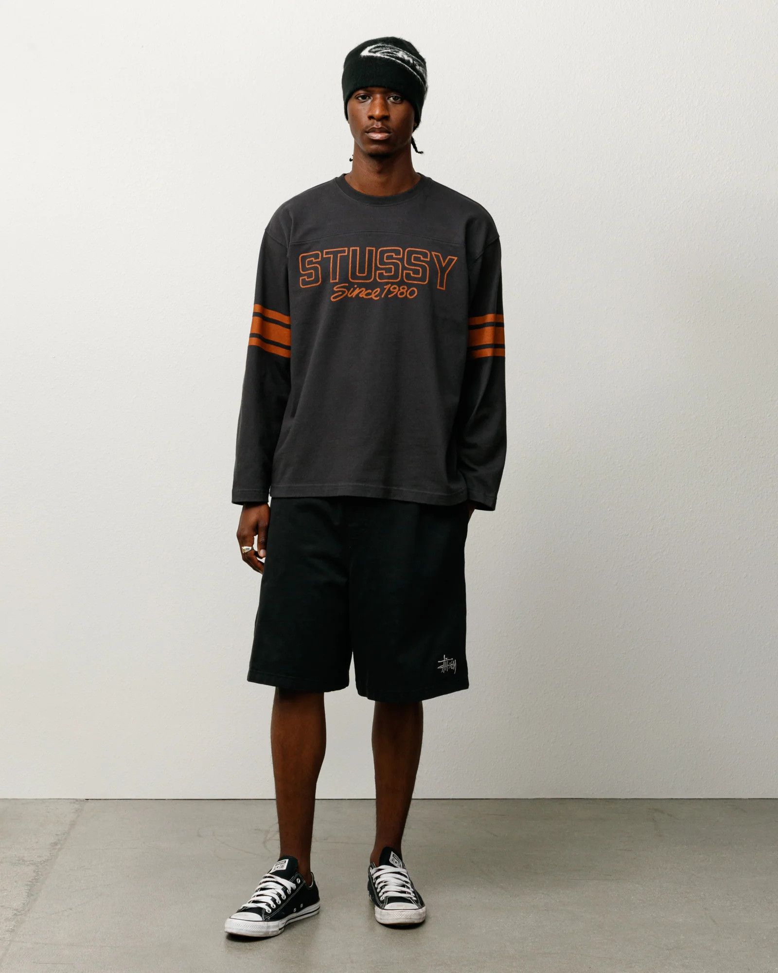 Stussy Stüssy Football Crew Black Size US L / EU 52-54 / 3 - 2 Thumbnail