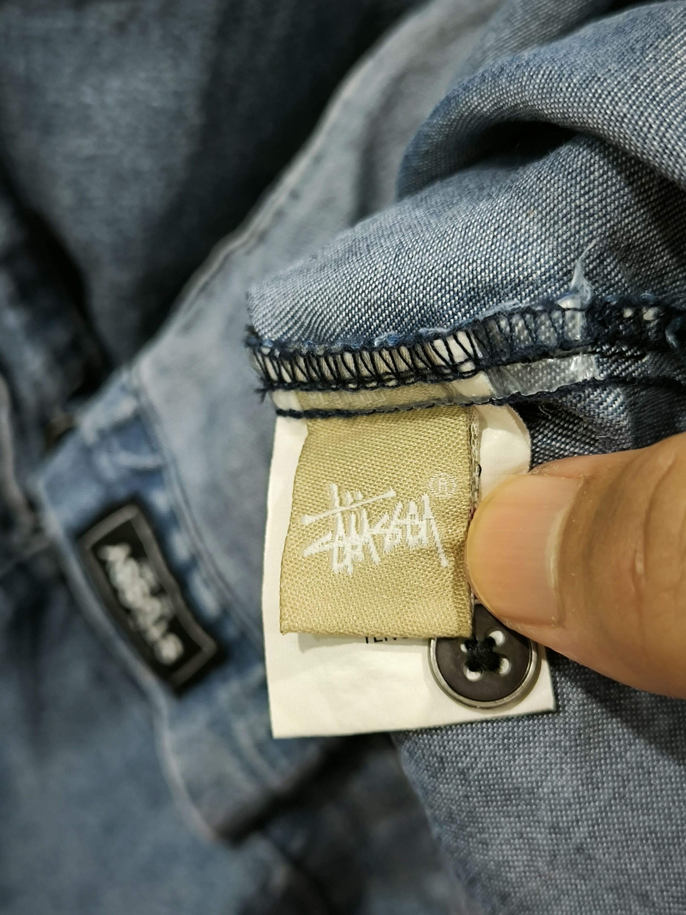 Stussy Distressed Stussy Button Up Jeans Long sleeve Shirt Size S / US 4 / IT 40 - 10 Thumbnail