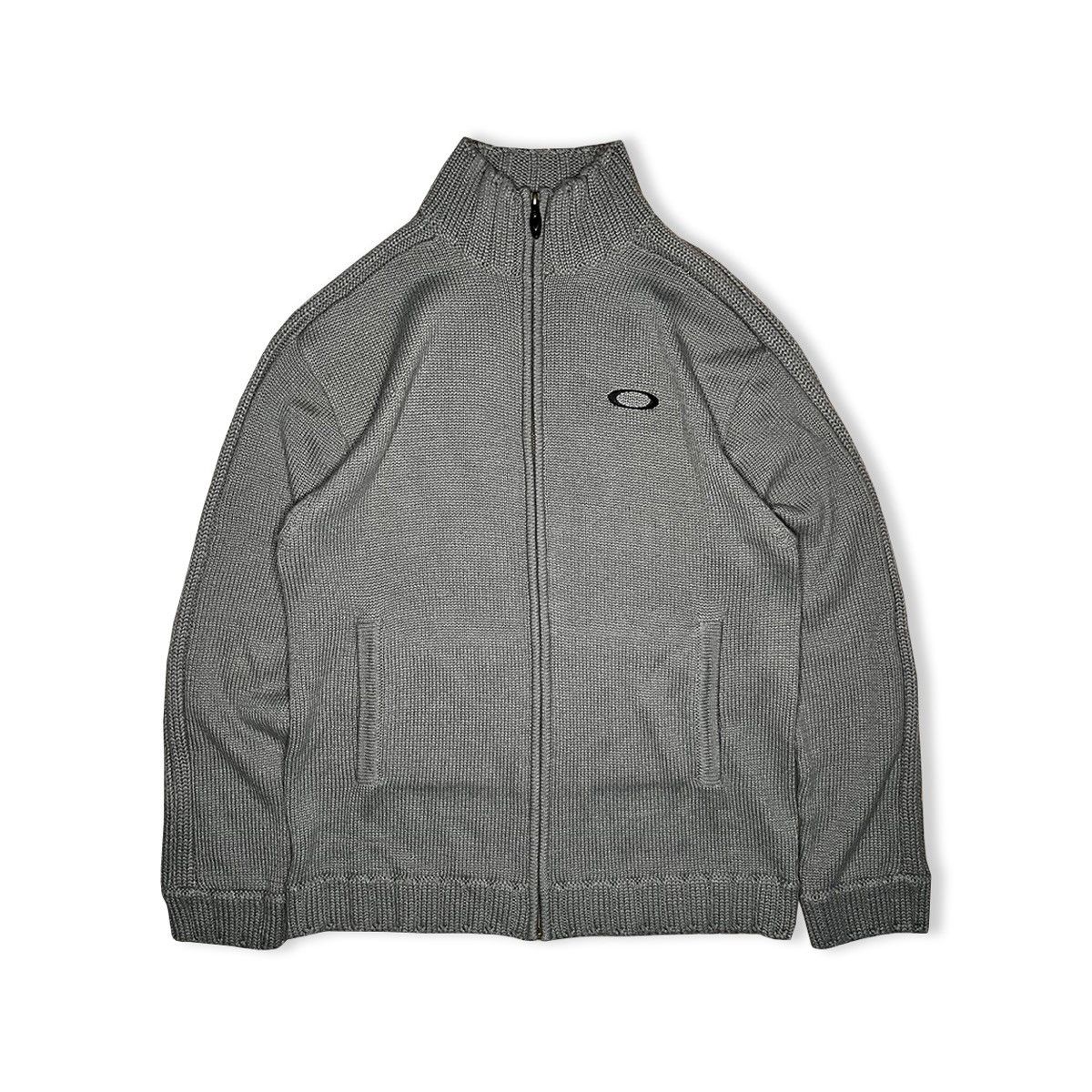 Oakley 2000’s Oakley Heavy Knit Wool Zip Up Jacket Size US L / EU 52-54 / 3 - 1 Thumbnail