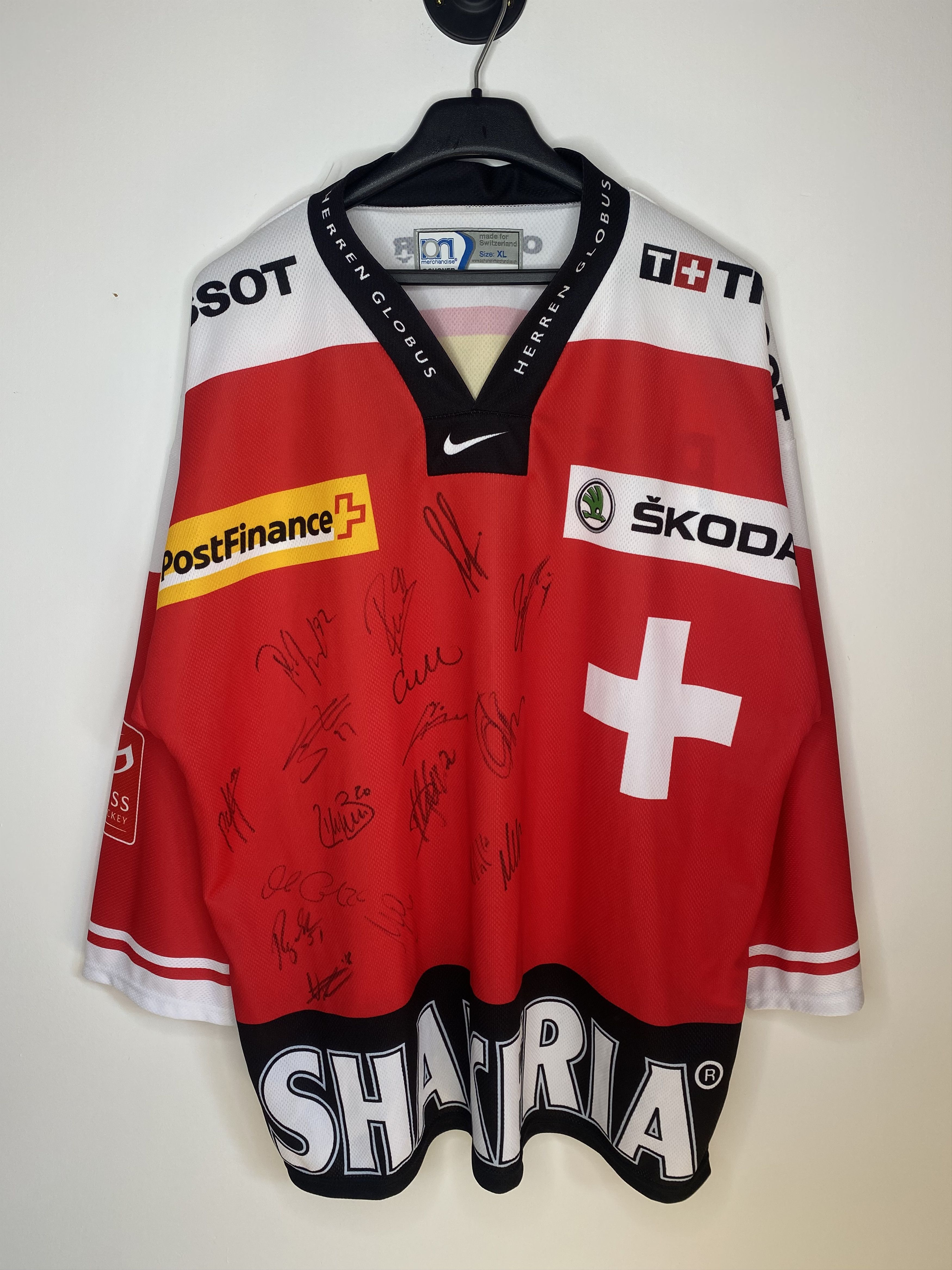 Nike SWITZERLAND TEAM 2012 2013 SIGNATURE ICE HOCKEY JERSEY SHIRT Size US XL / EU 56 / 4 - 1 Thumbnail