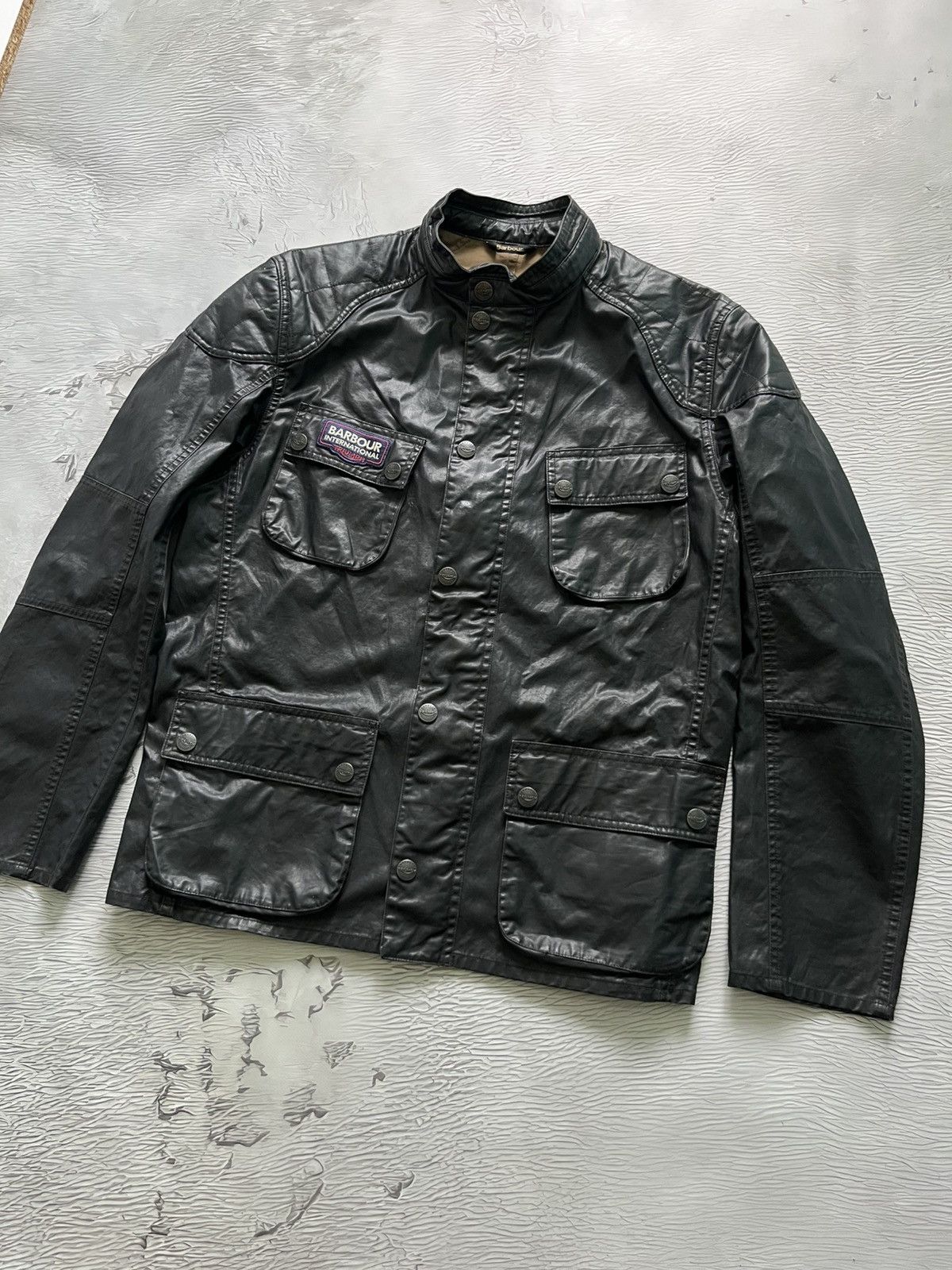 Barbour Barbour International Triumph Jacket Mens Waxed Cotton Size US L / EU 52-54 / 3 - 3 Thumbnail