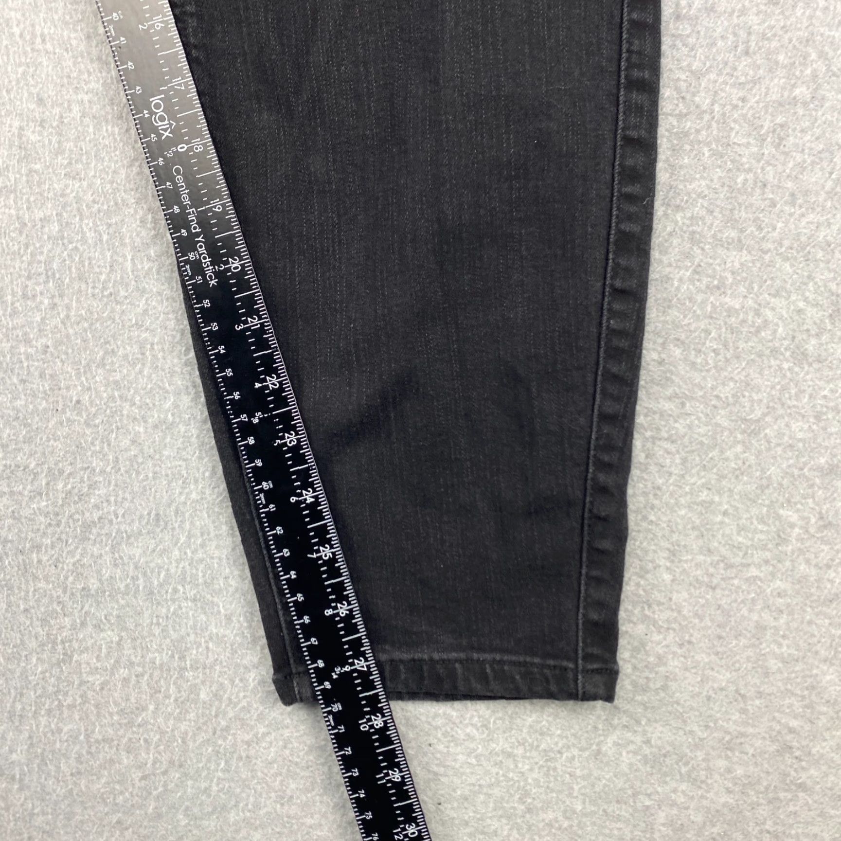 Torrid Torrid Jeans Womens 22R Black Ankle Premium Stretch High Rise Skinny Denim 5-Pocket Modern Distressed Size 40" / US 18 - 7 Thumbnail