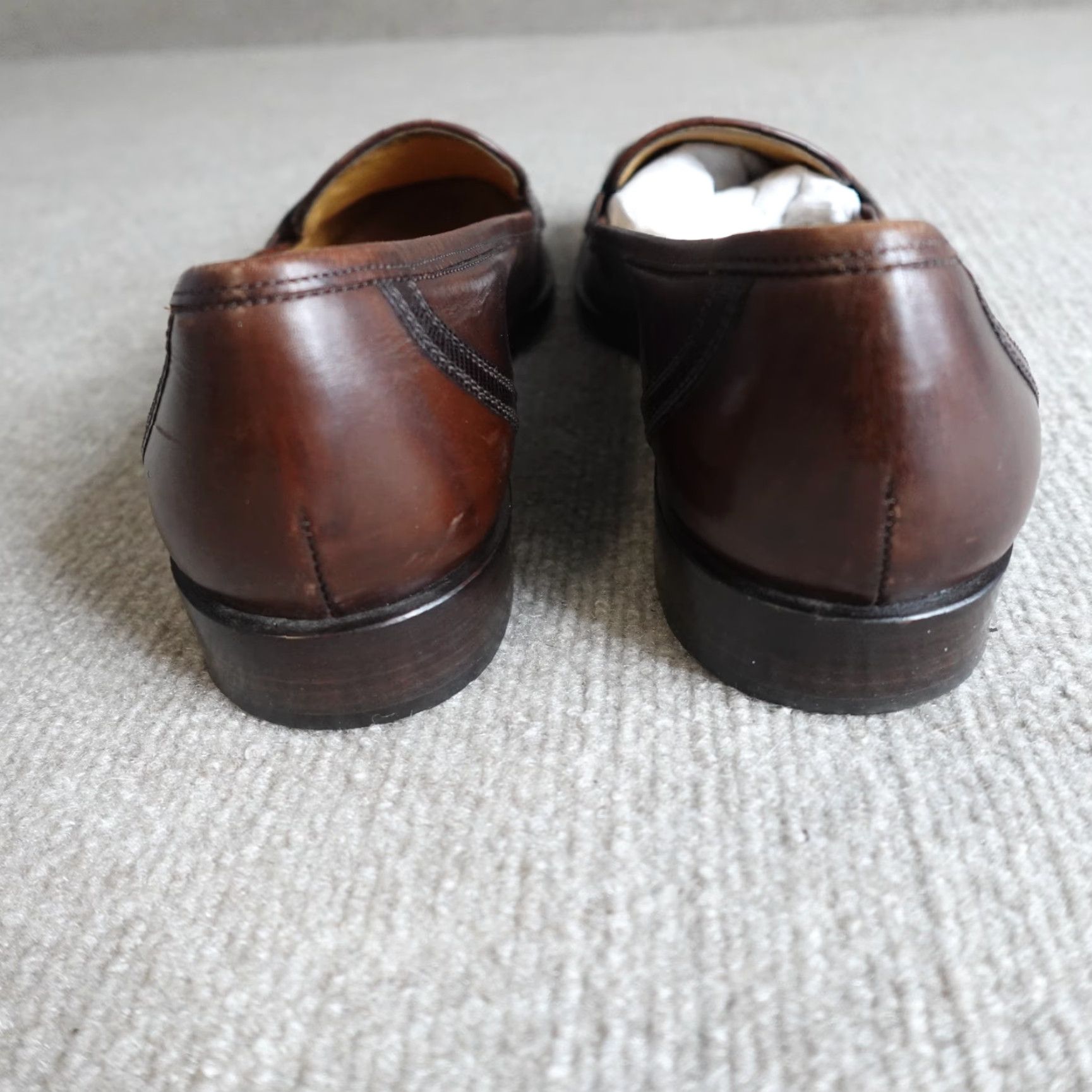 Cole Haan Cole Haan Mens Loafers Casual Slip On Leather Brown 8.5D Wide Made in Italy Size US 9 / EU 42 - 4 Thumbnail
