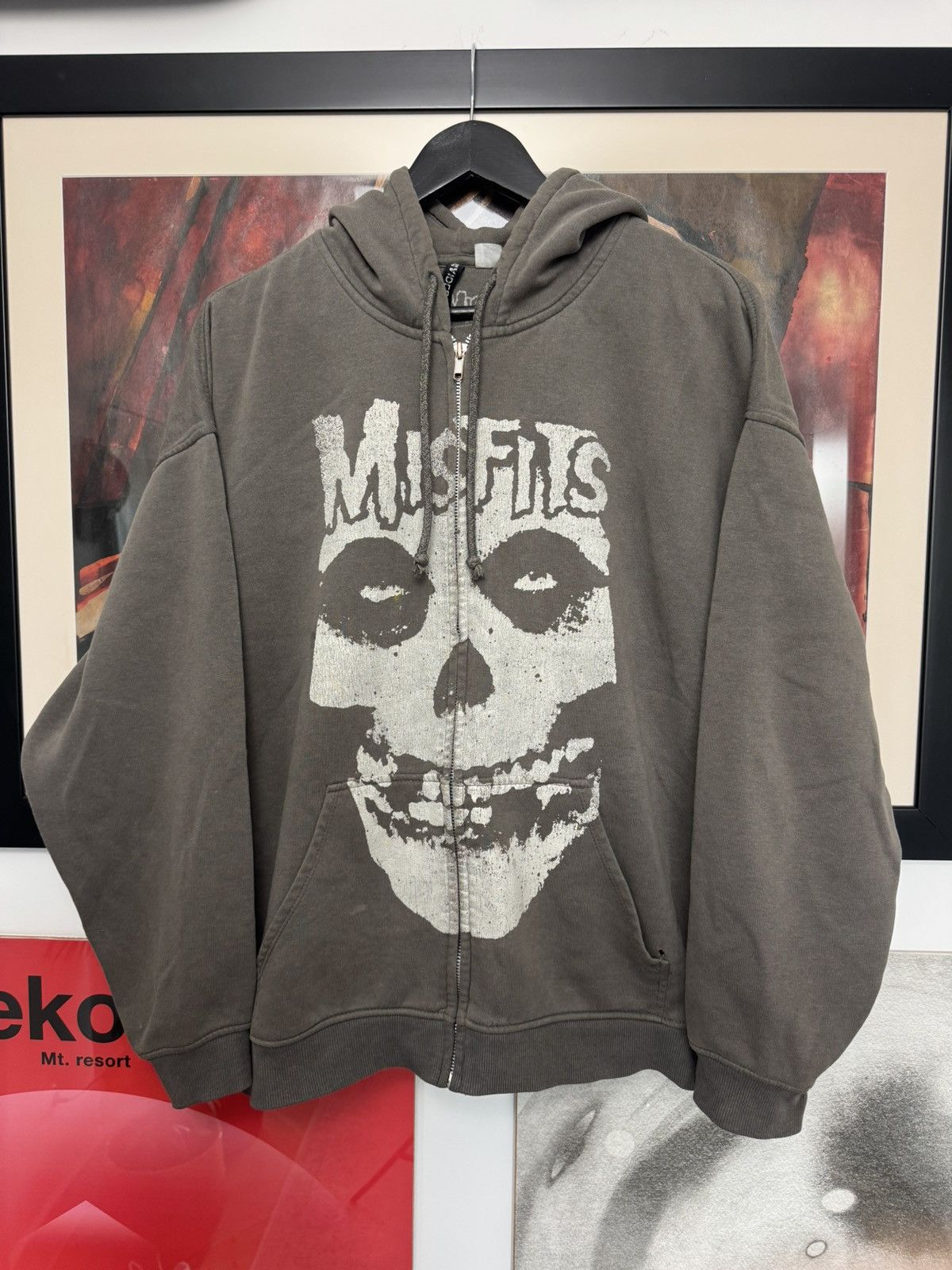 Misfits Band Punk Rock Zip Hoodie Crimson Ghost H&m m Rare