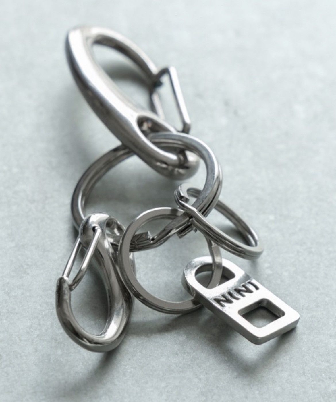 Number (N)ine Number nine N(N) LOGO PLATE HOLE KEY RING stk Size ONE SIZE - 6 Thumbnail