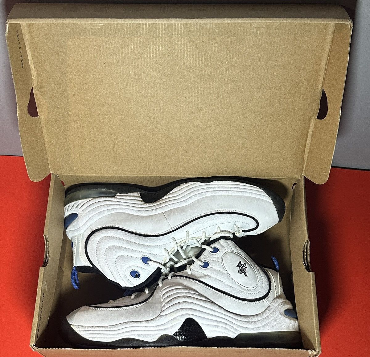 Nike Size 10.5 - Nike Air Penny 2 White Varsity Royal Size US 10.5 / EU 43-44 - 9 Thumbnail
