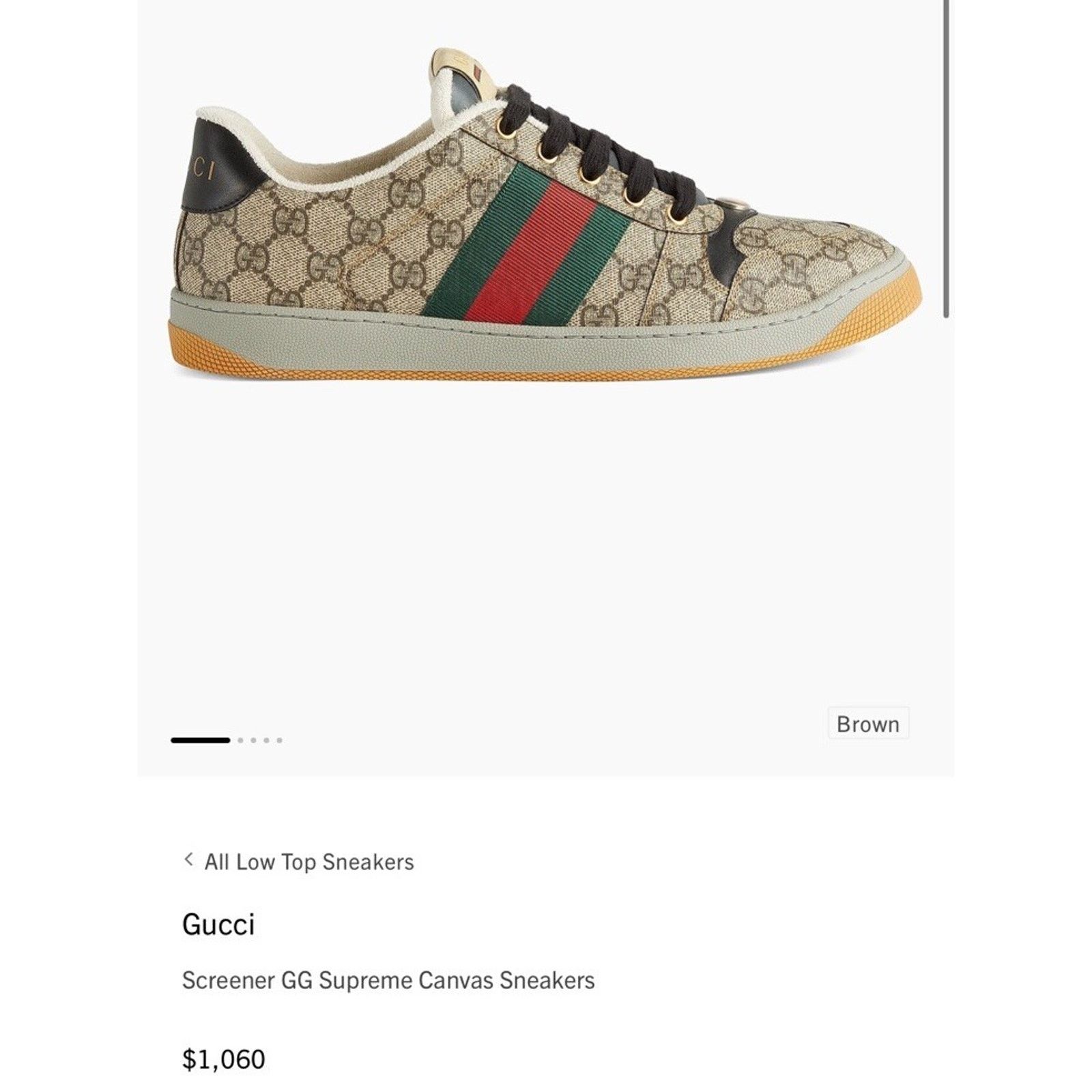Gucci Size 8.5US - Gucci Screener Beige Monogram NEW/RETAIL $1.1K! Size US 8.5 / EU 41-42 - 11 Thumbnail