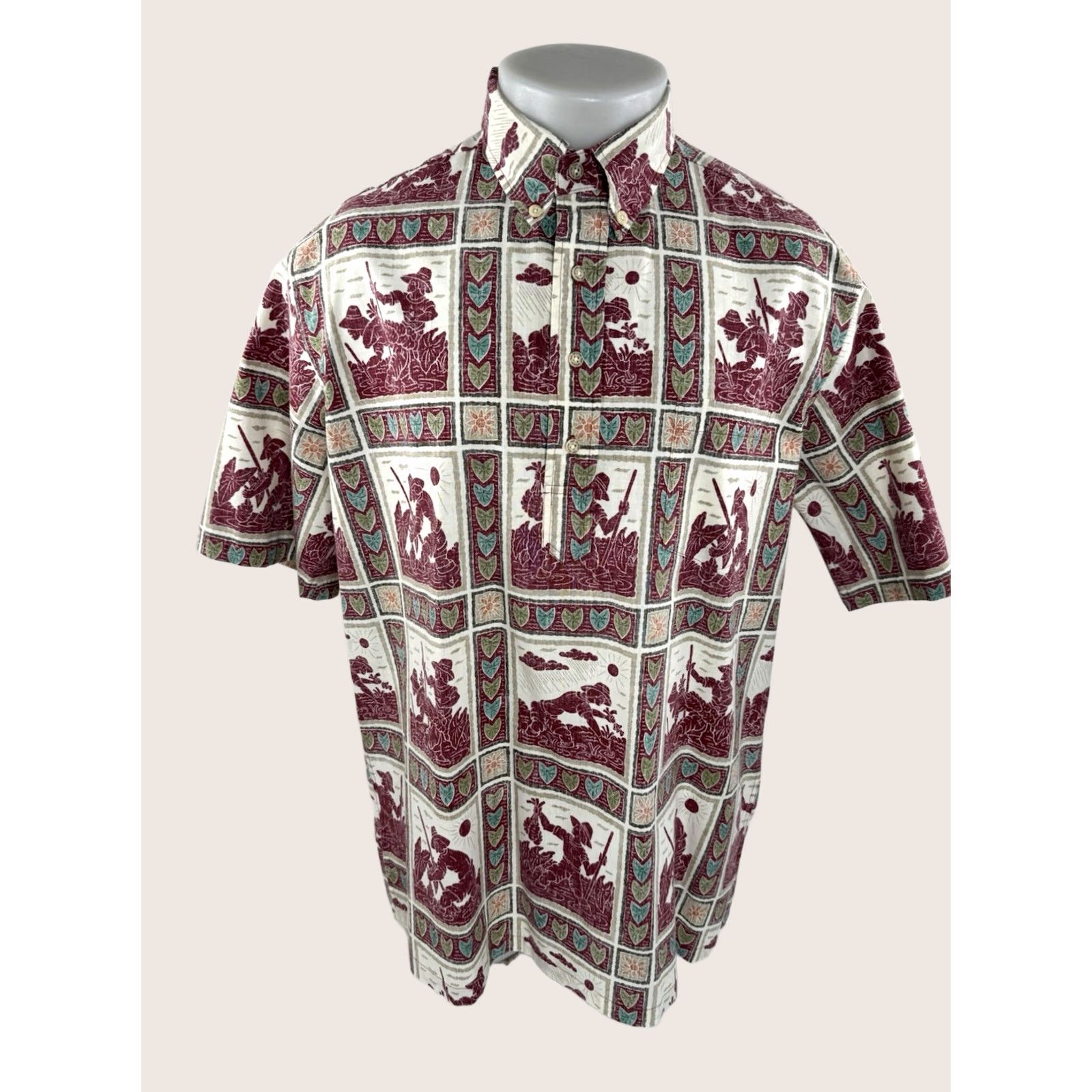 Reyn Spooner REYN SPOONER / DIETRICH VAREZ - Reverse Print L Hawaiian Aloha Pullover Shirt Shirt Men L Multicolor 90s Theme Mens Size US L / EU 52-54 / 3 - 1 Thumbnail
