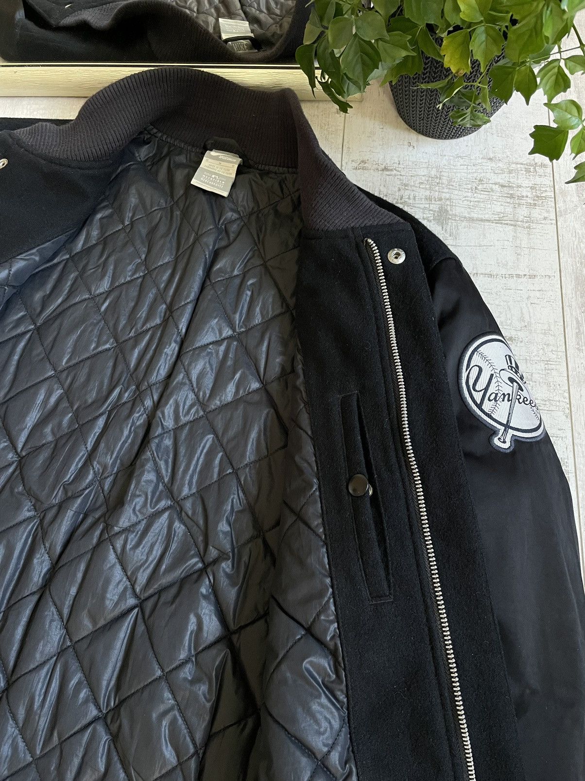 New York Yankees × Nike × Vintage Vintage Y2K Nike New York Yankees Wool Bomber 00’s Jacket Size US M / EU 48-50 / 2 - 13 Thumbnail