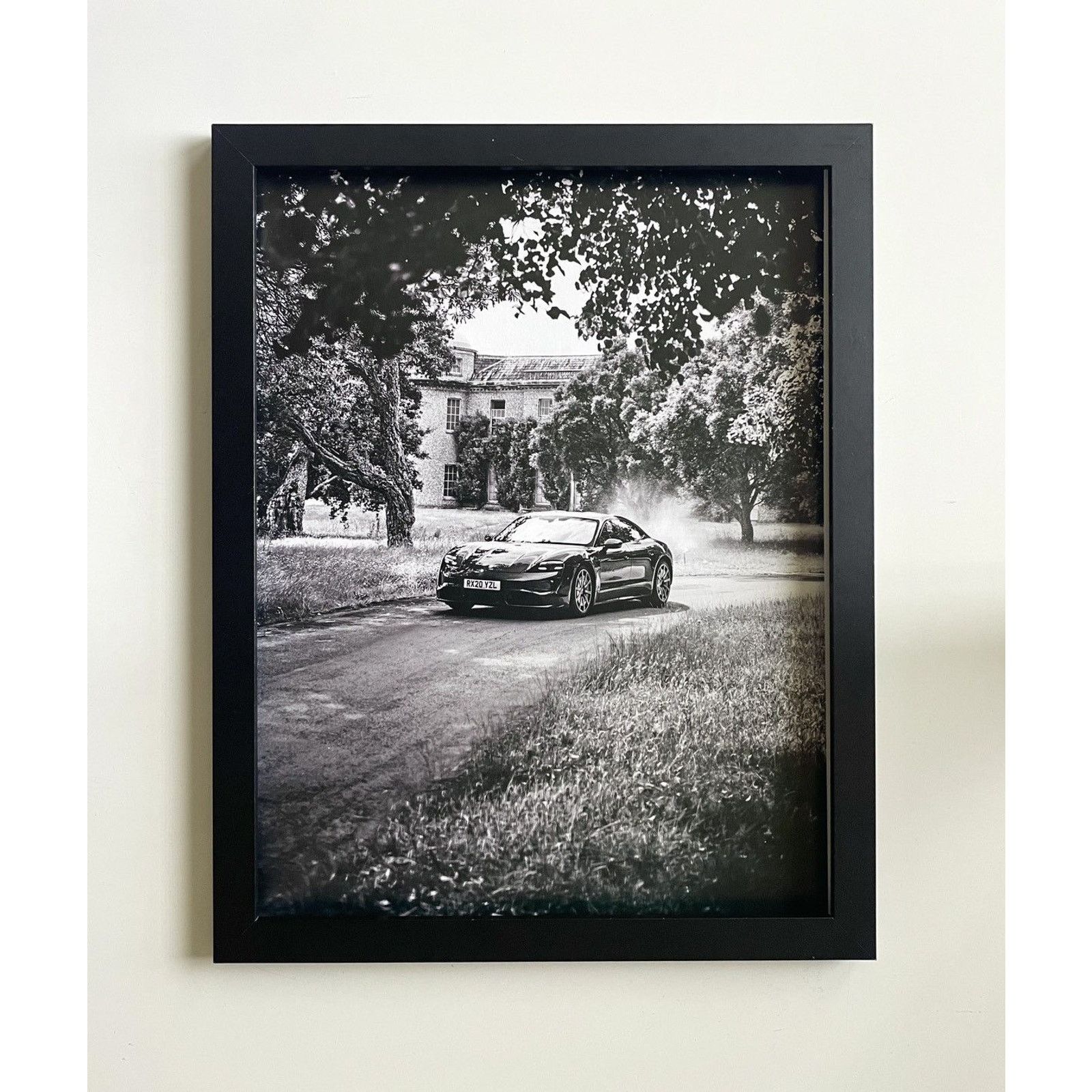 Porsche Design × Vintage Porsche black/white car photo framed 9x11 Size ONE SIZE - 1 Thumbnail